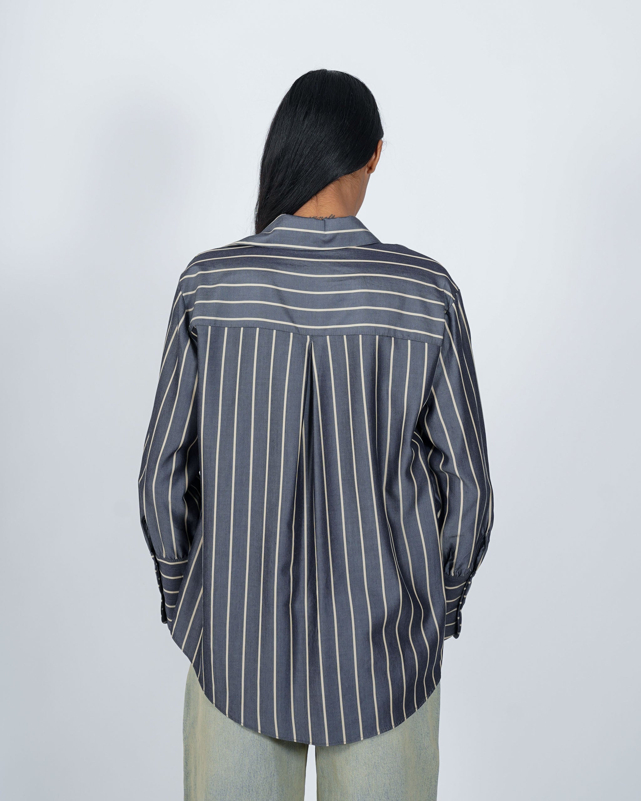 Camicia rigata in cotone - Leggera