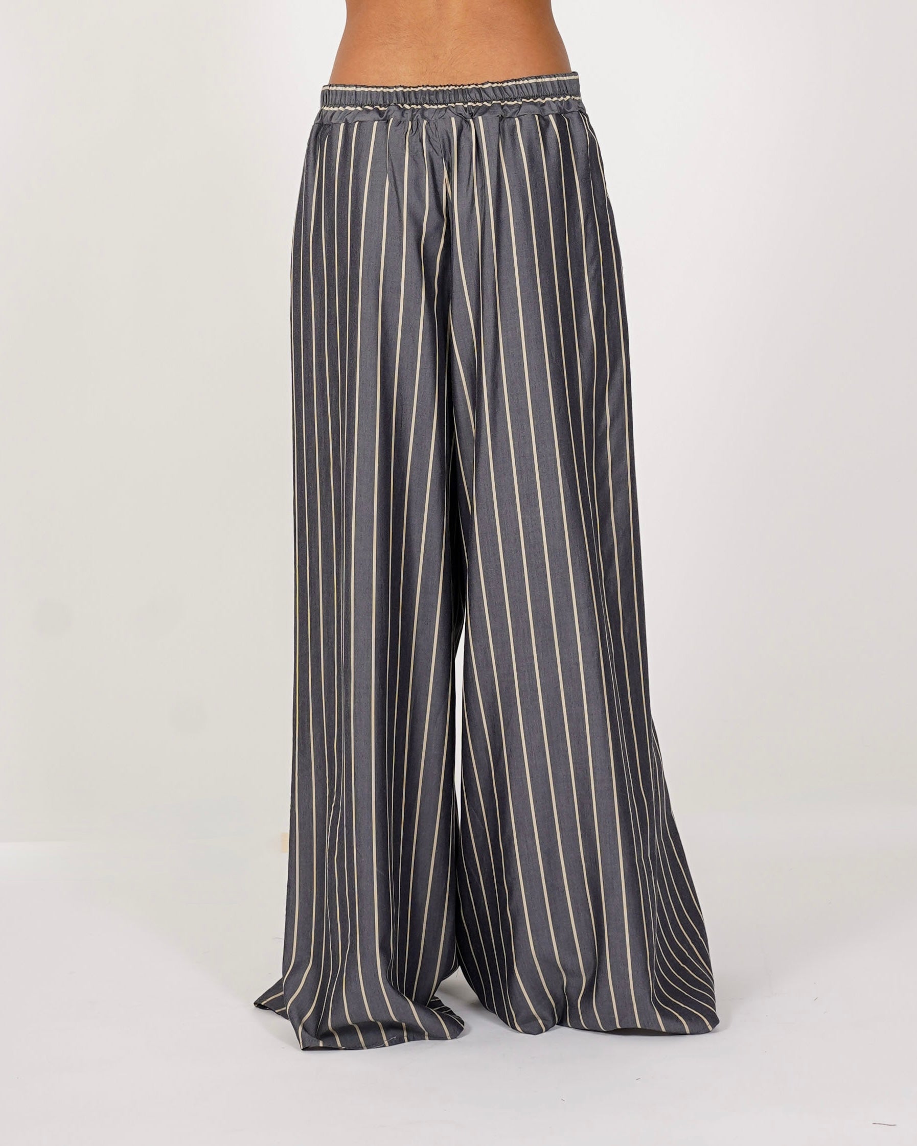 Pantaloni con baschina e gamba larga - Giuditta