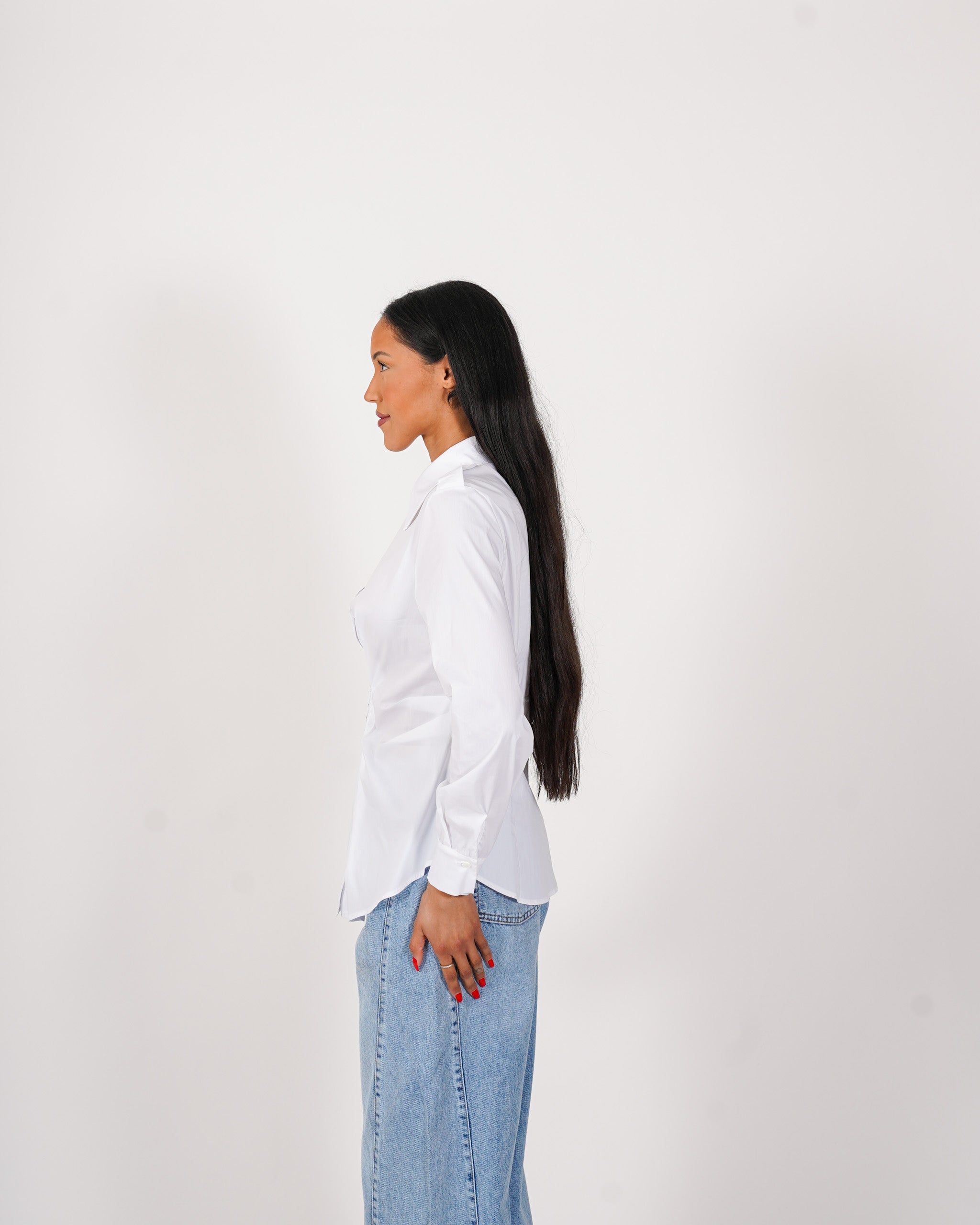 Camicia con dettaglio frontale slim fit in cotone - Bertilla