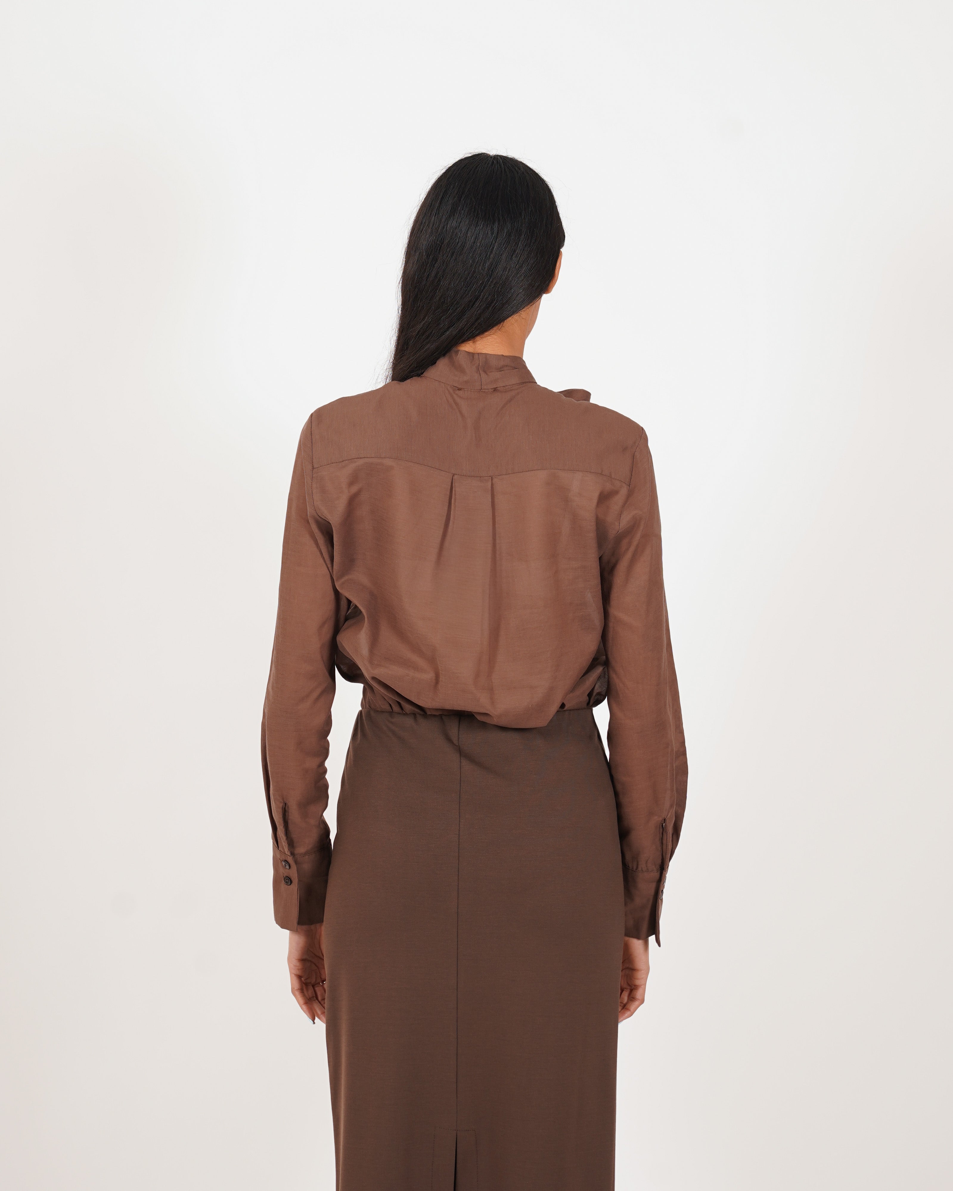Blusa con chaboud e maniche lunghe - Dorotea