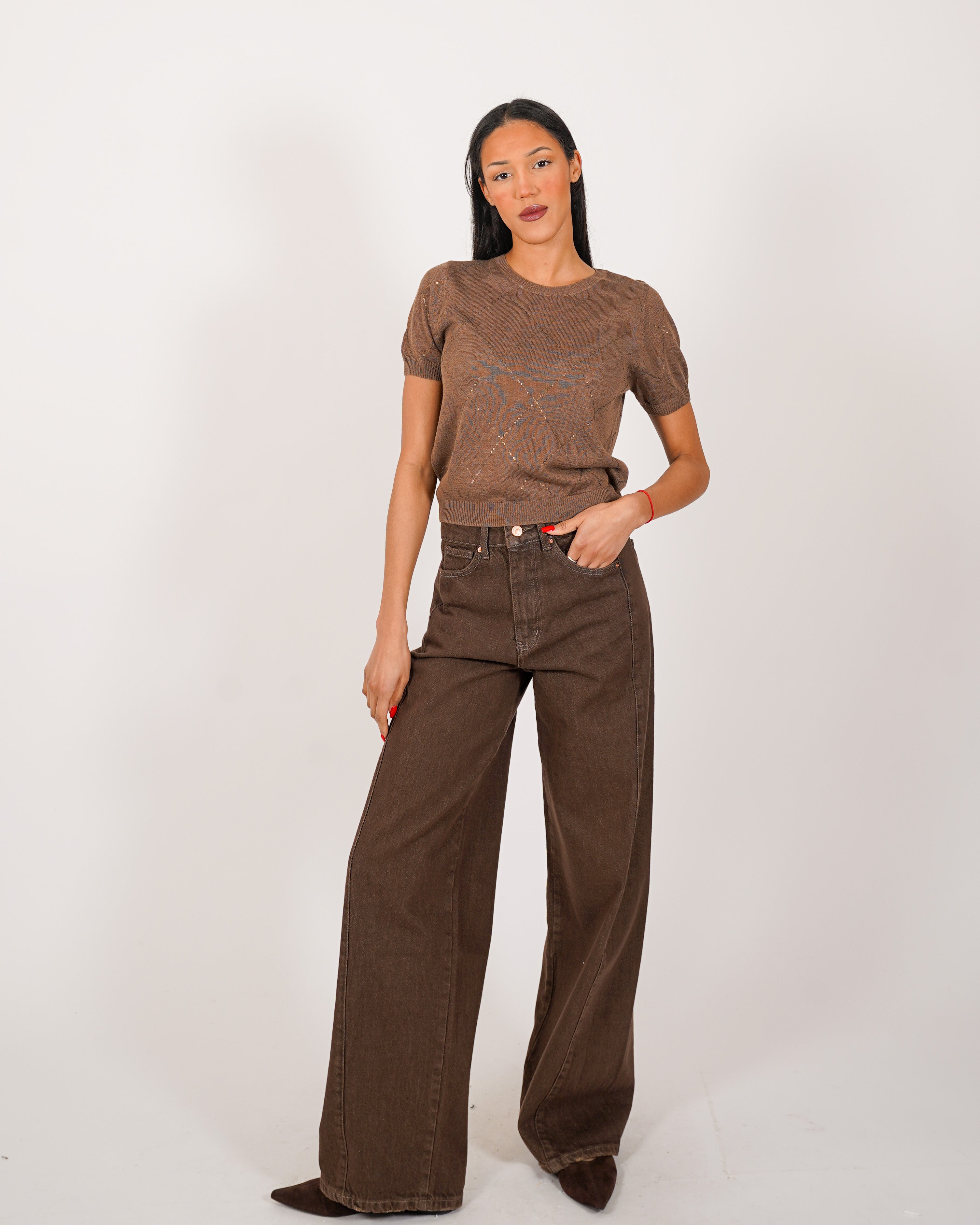 Jeans regular fit in tela denim - Odissea