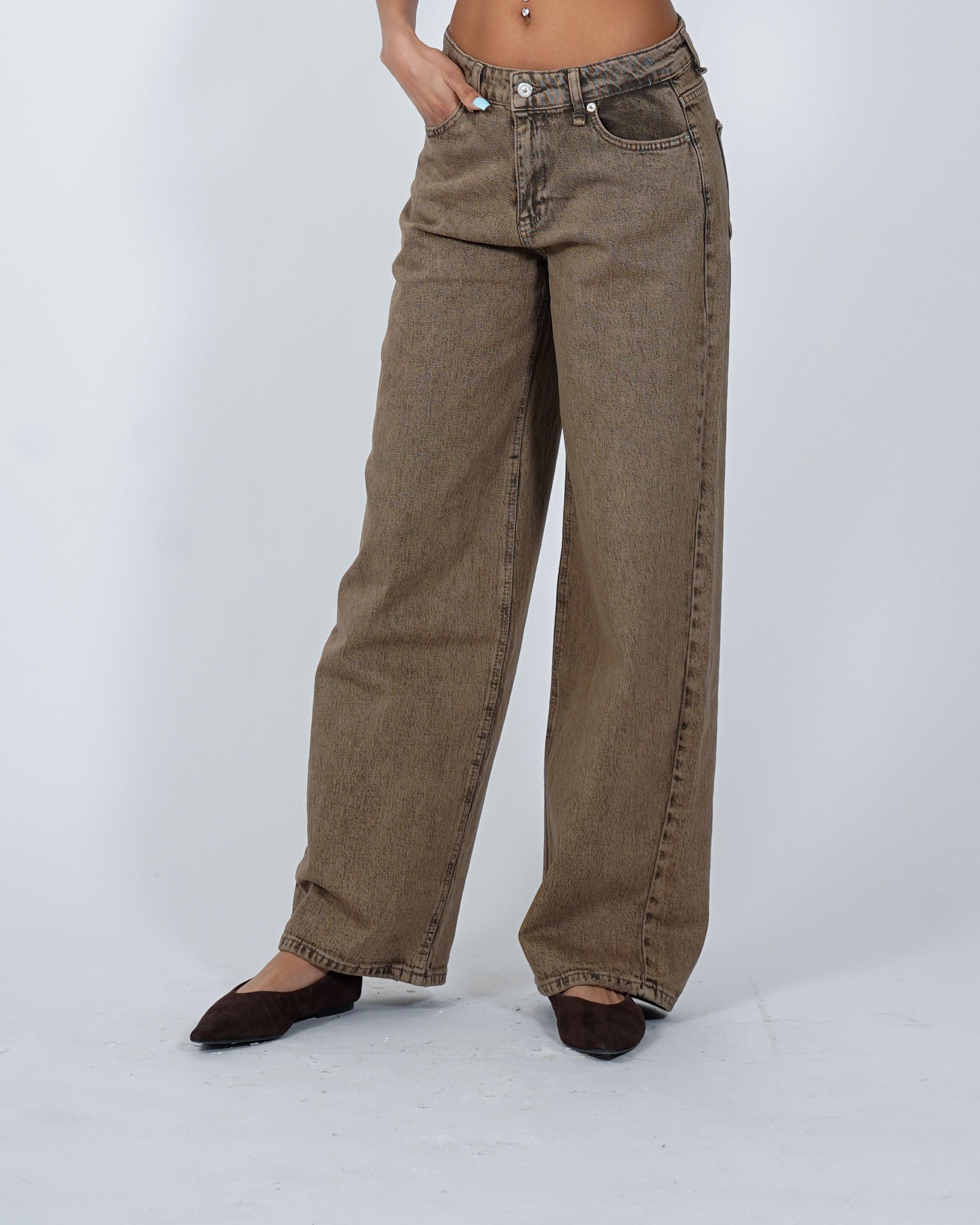 Jeans balloon fit in tela denim - Contenta