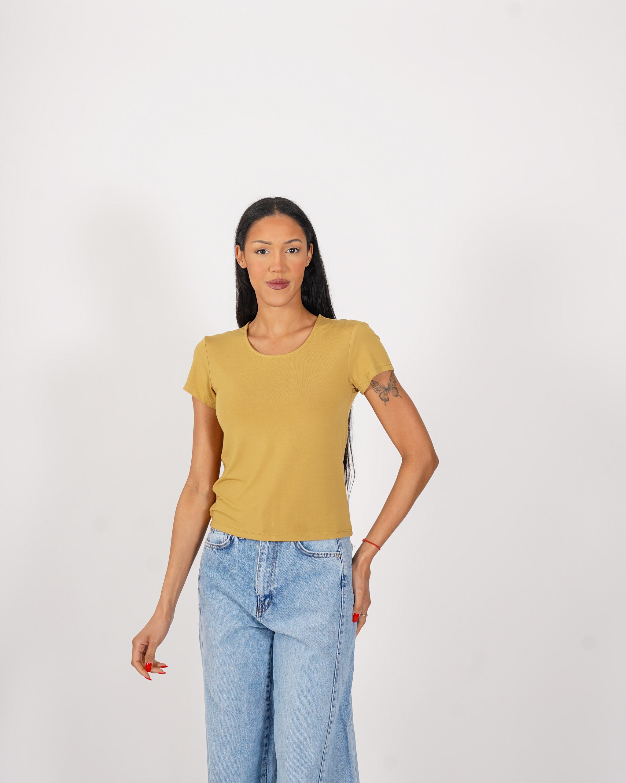 Shirt girocollo slim fit - Misteriosa