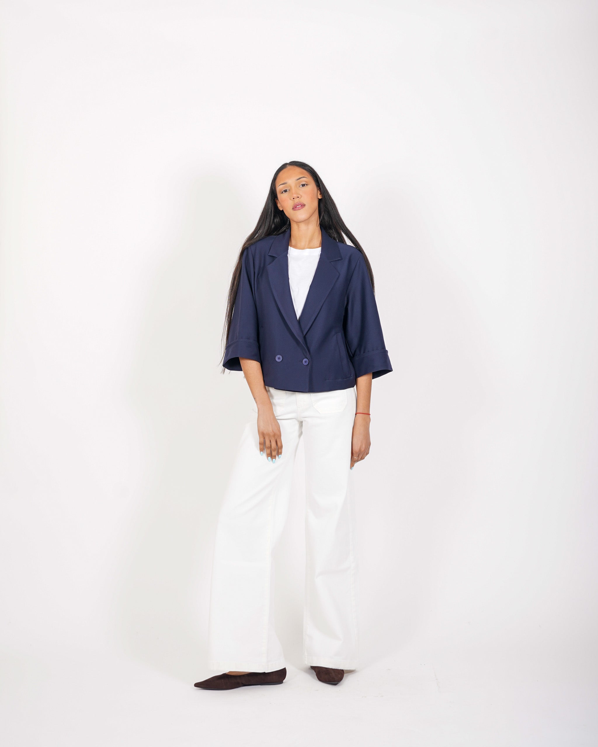 Pantaloni taglio jeans in cotone - Seneca