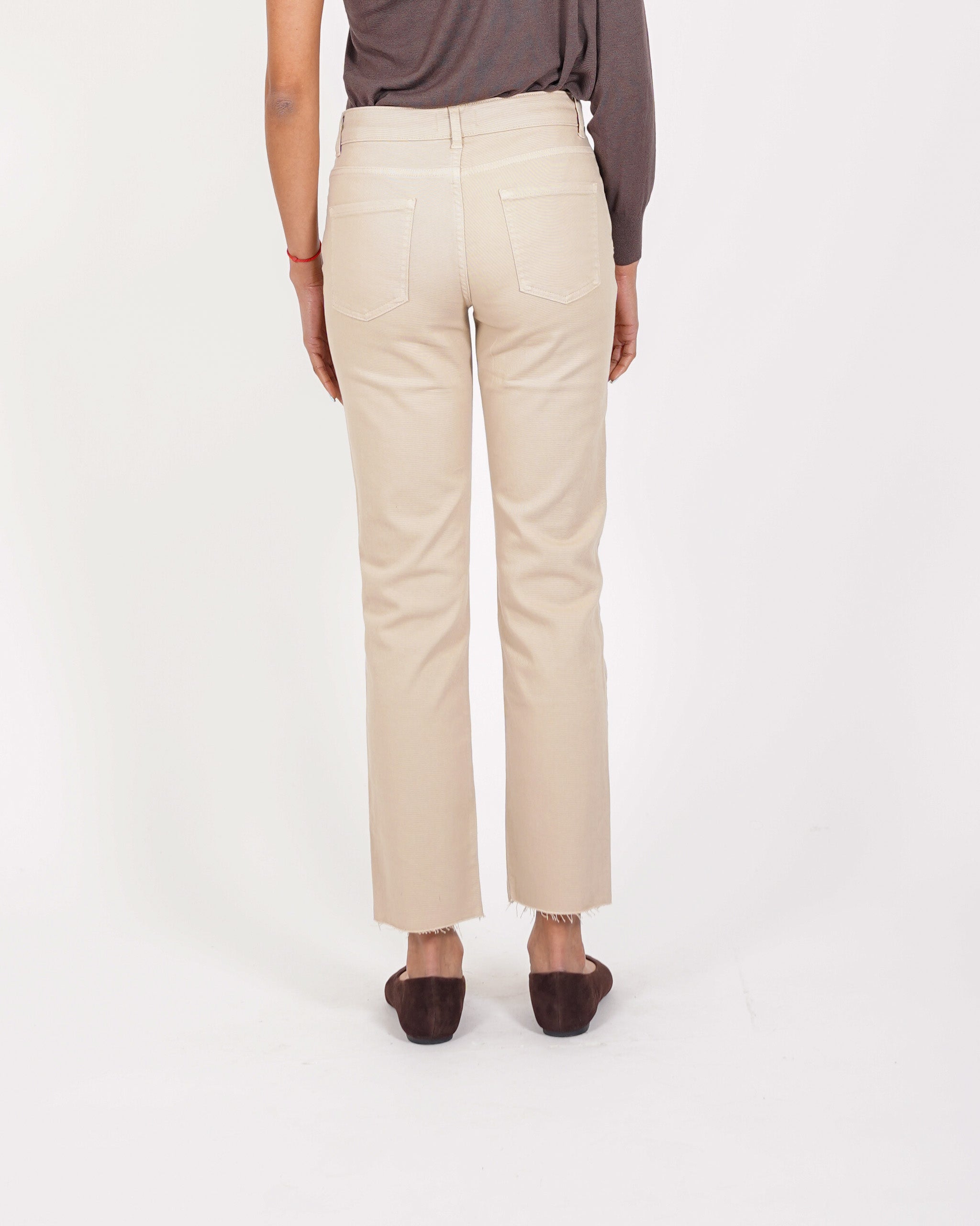 Pantaloni cropped slim fit in cotone - Zenone