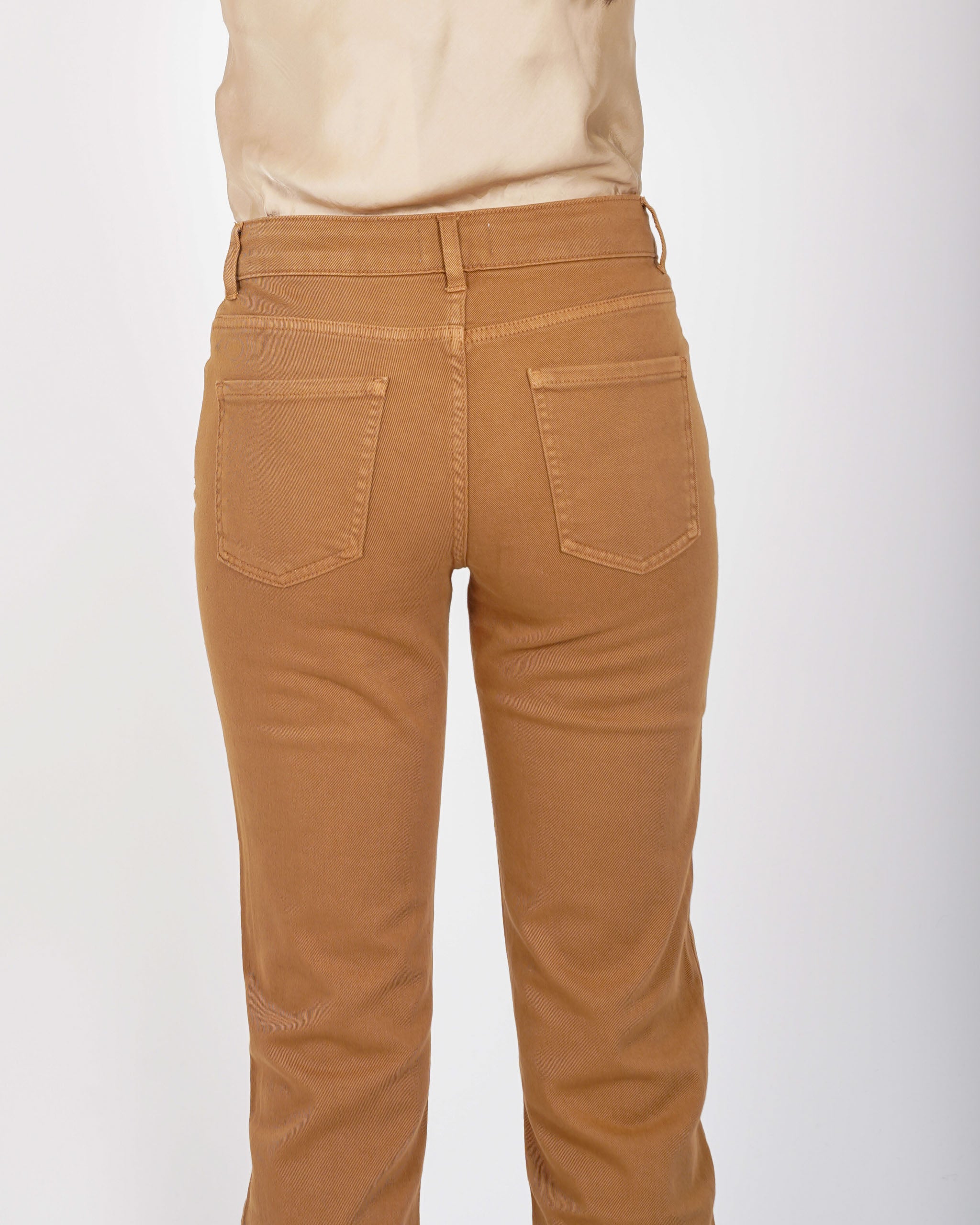 Pantaloni cropped slim fit in cotone - Zenone