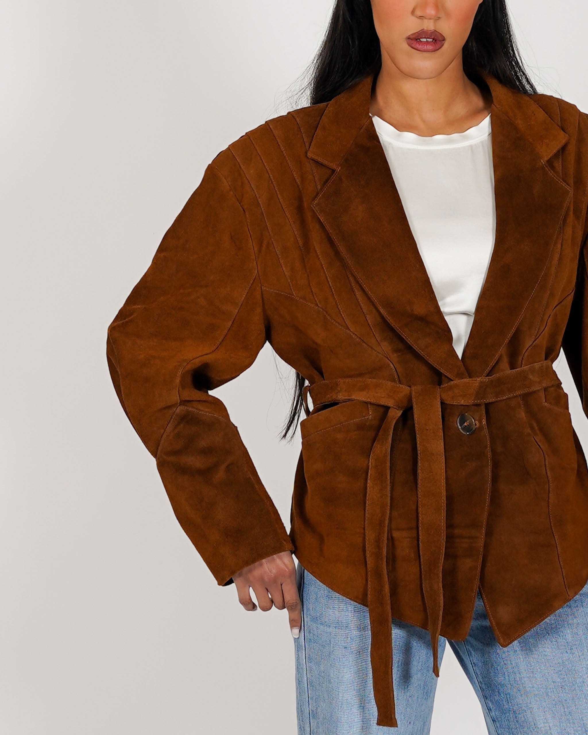 Giacca monopetto in crosta vintage - Shona