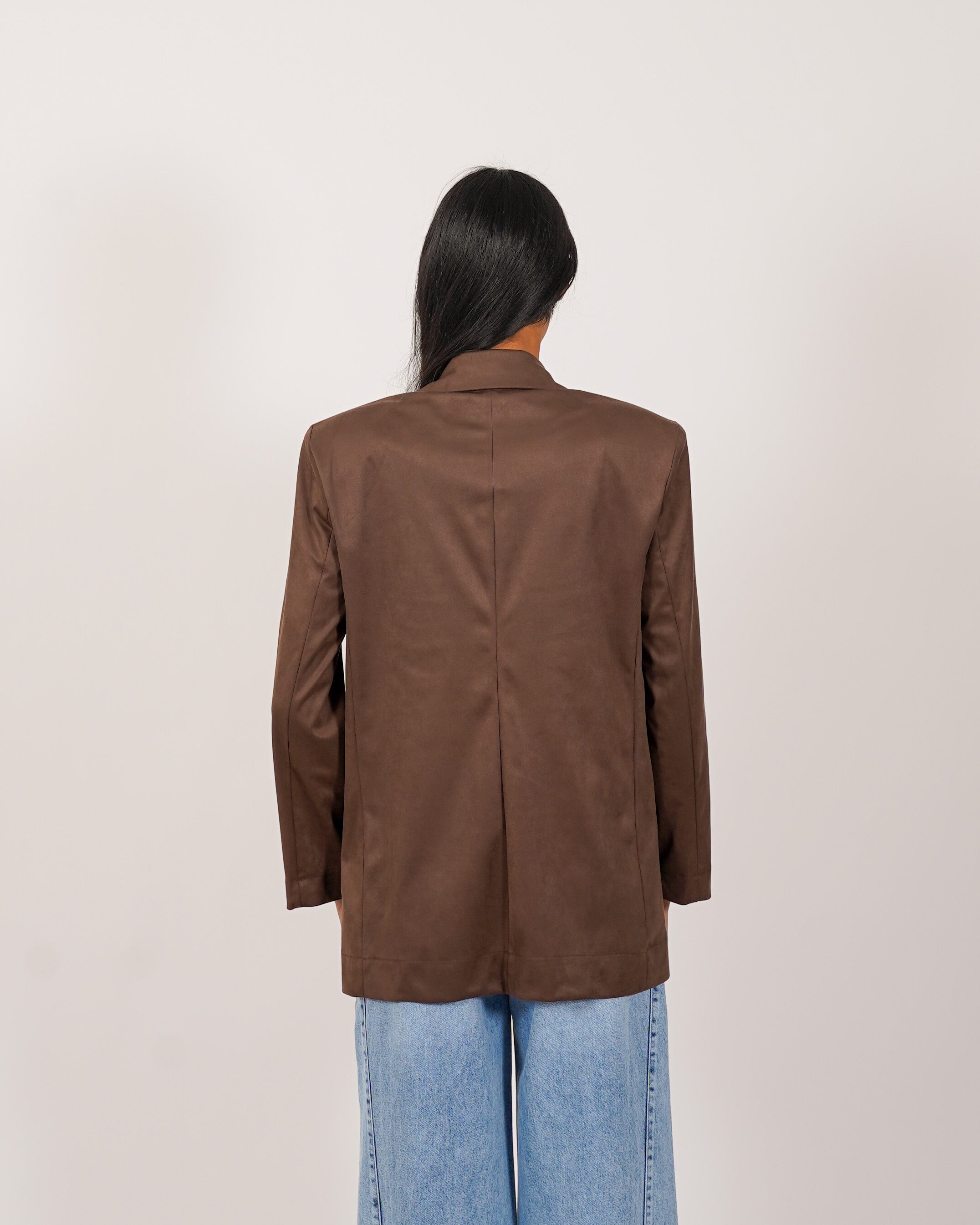 Blazer monopetto in tessuto ecocamoscio - Fugace