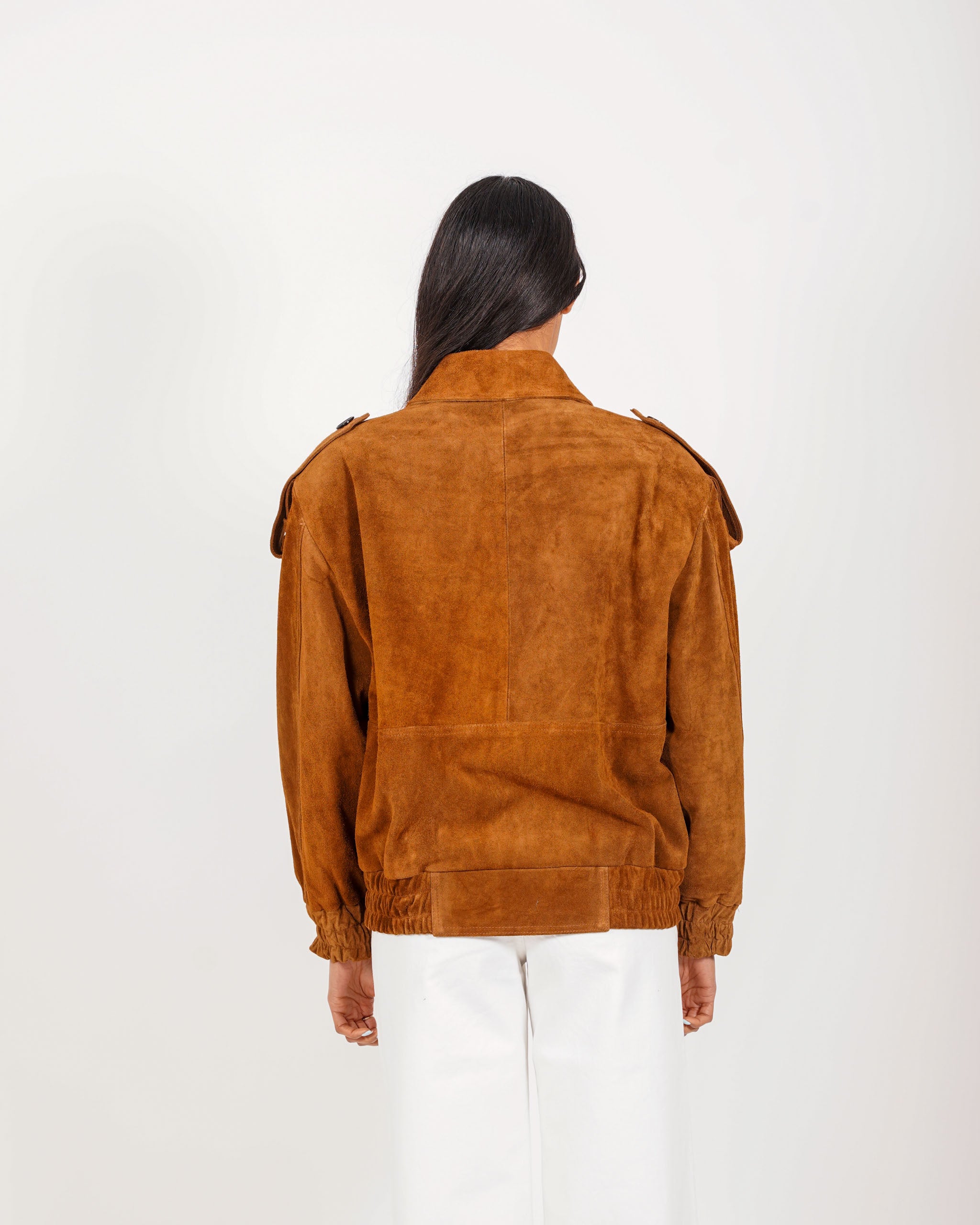 Bomber over con zip in pelle - Gabrielle/P