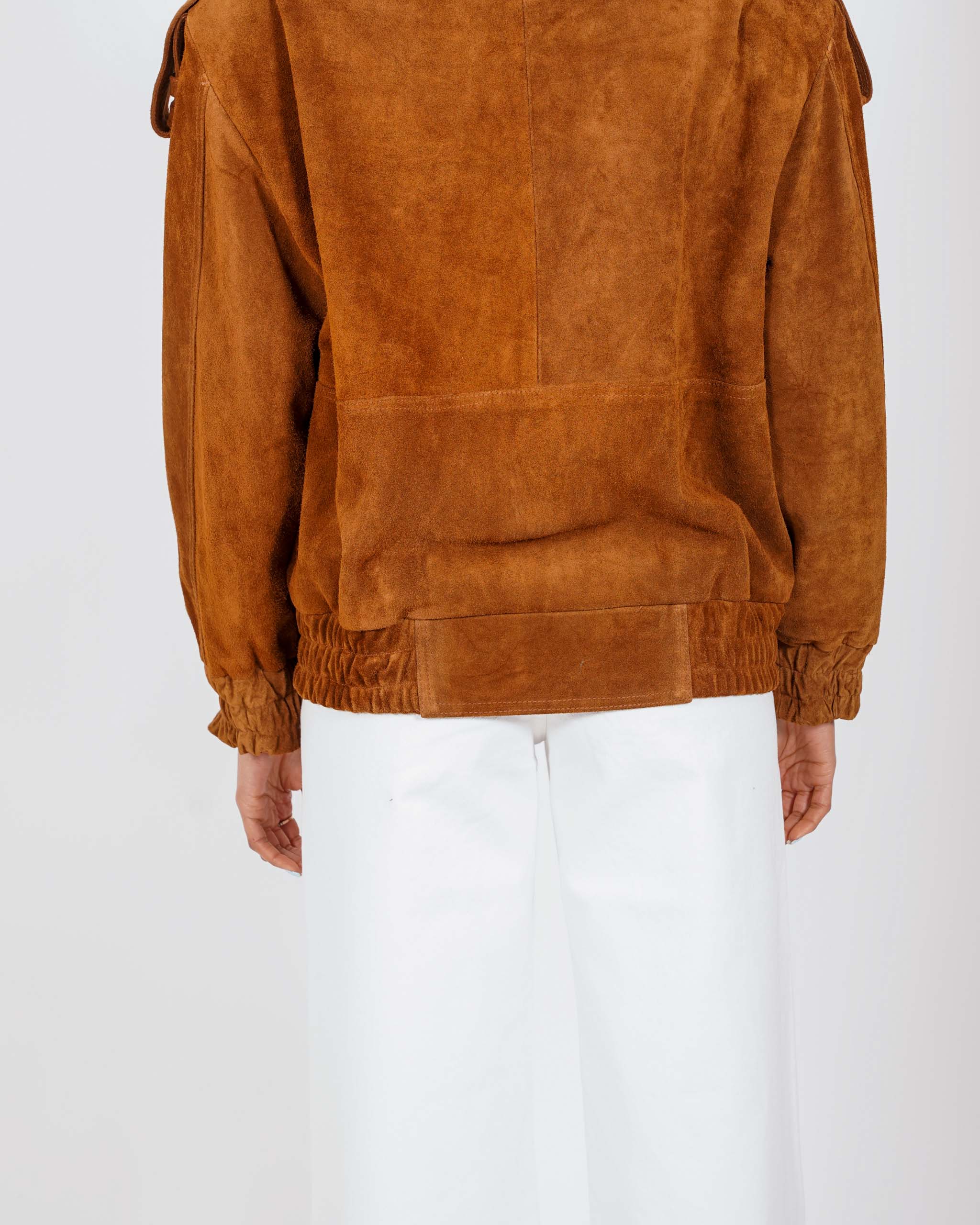 Bomber over con zip in pelle - Gabrielle/P
