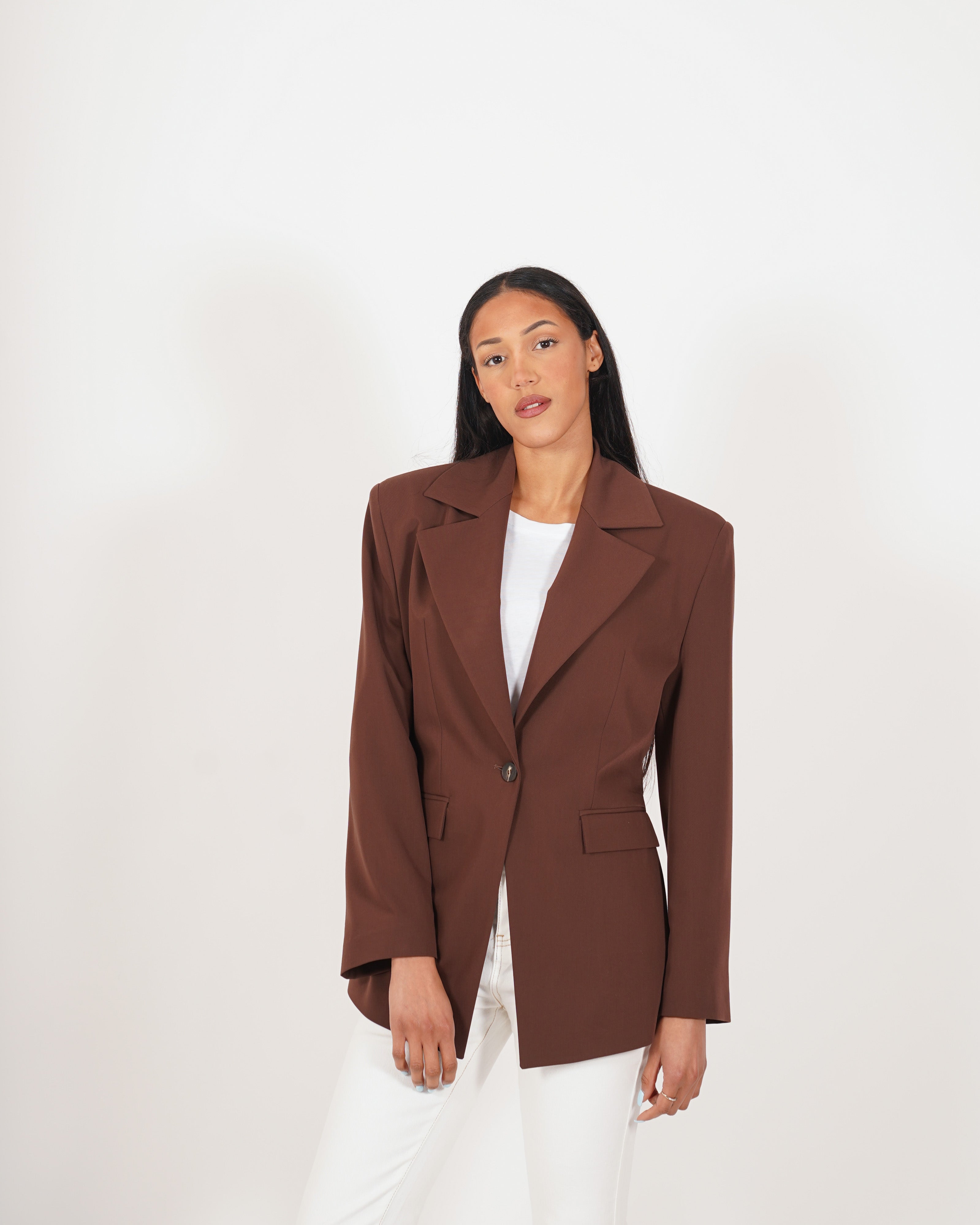 Giacca monopetto con dettaglio sul retro - Vokova