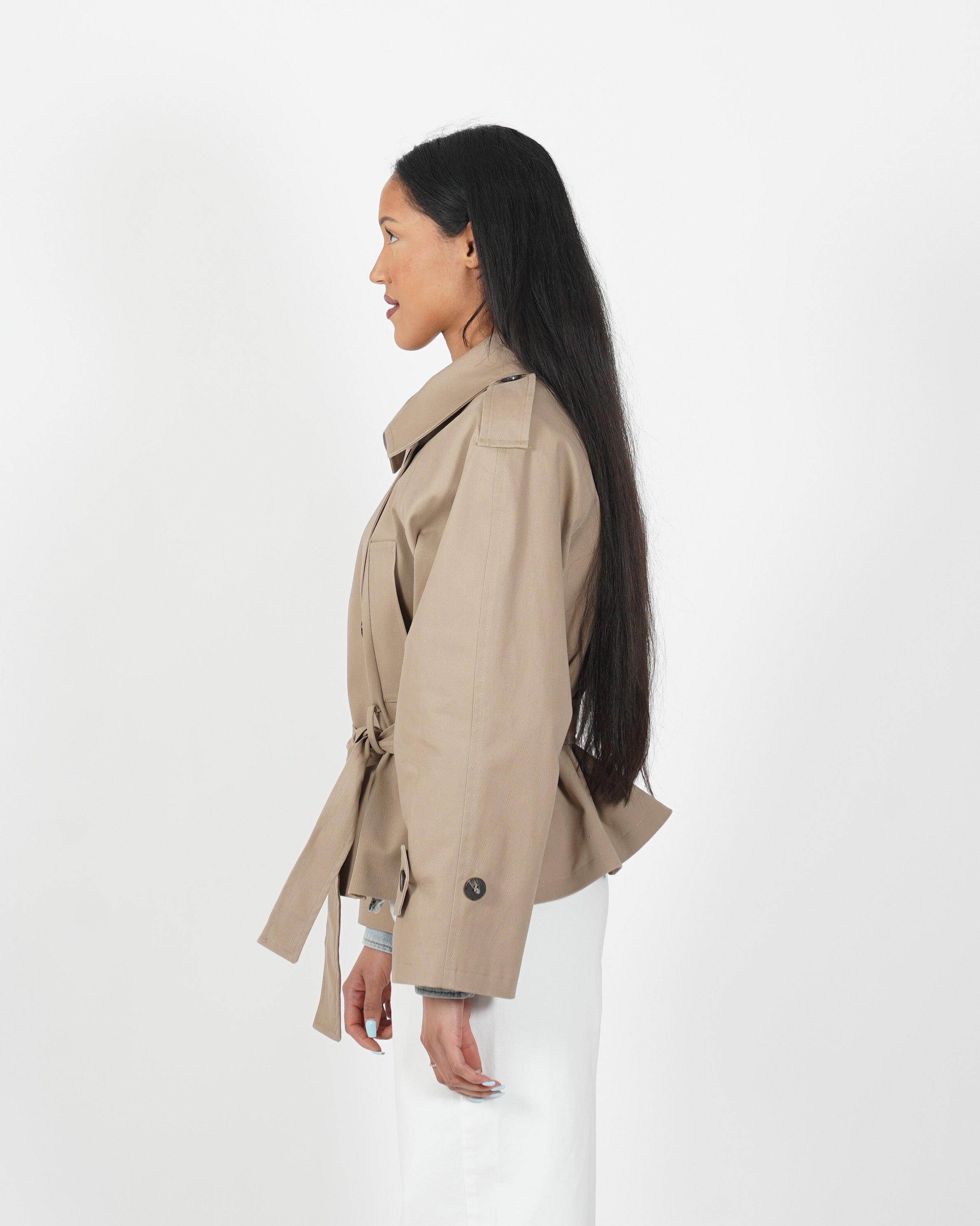 Trench doppiopetto in cotone - Violetta