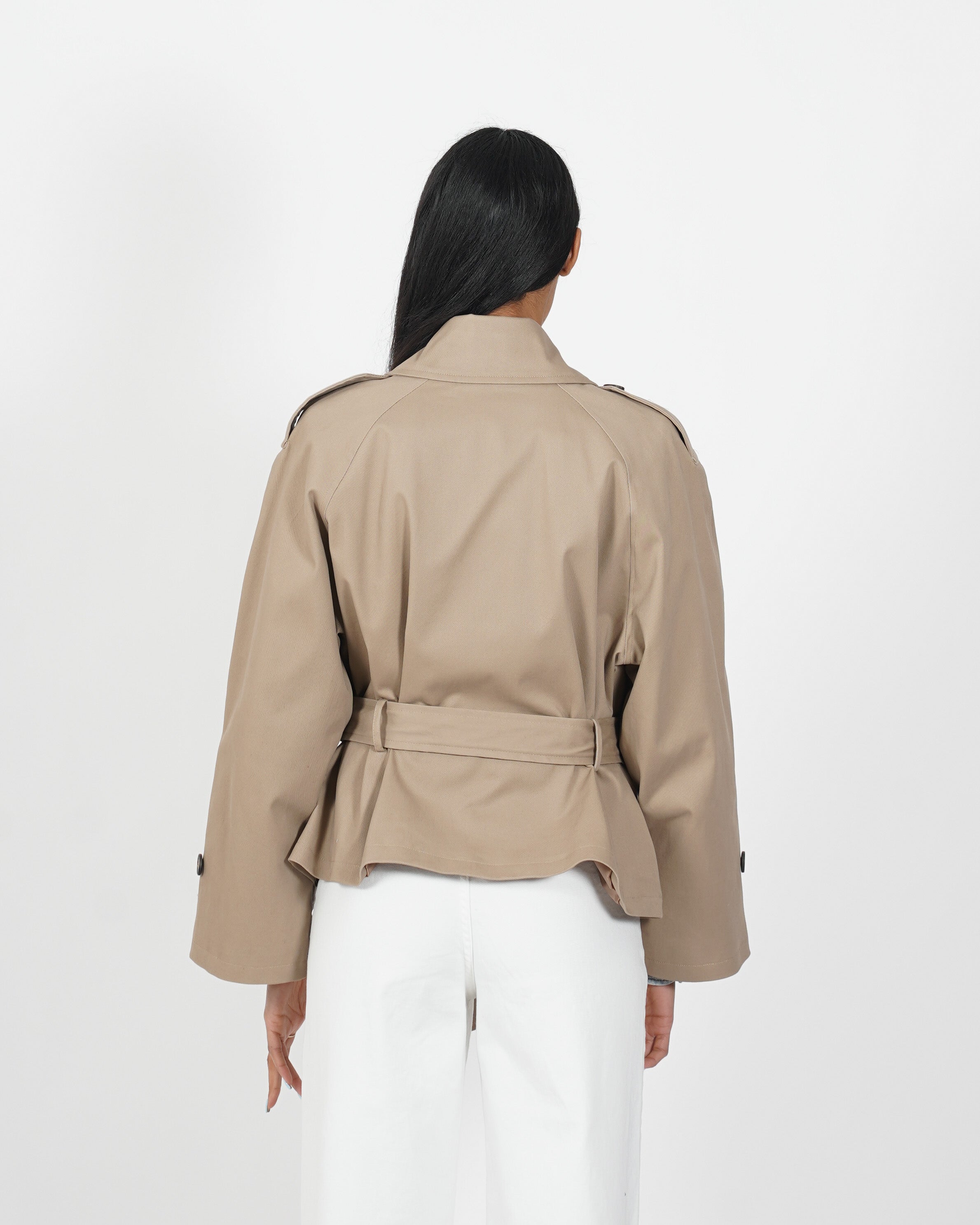 Trench doppiopetto in cotone - Violetta