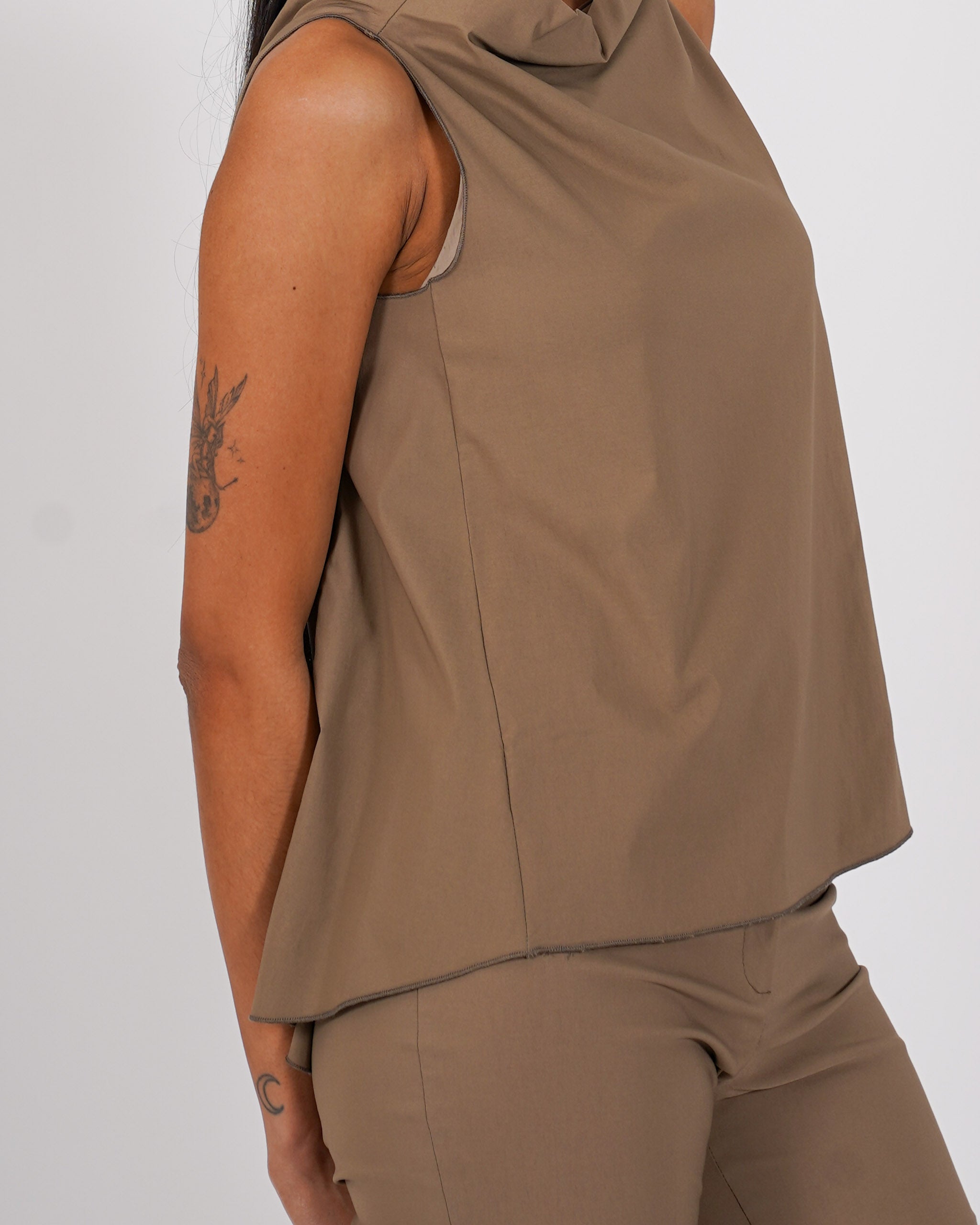 Blusa smanicata in bengalina stretch - Tricella
