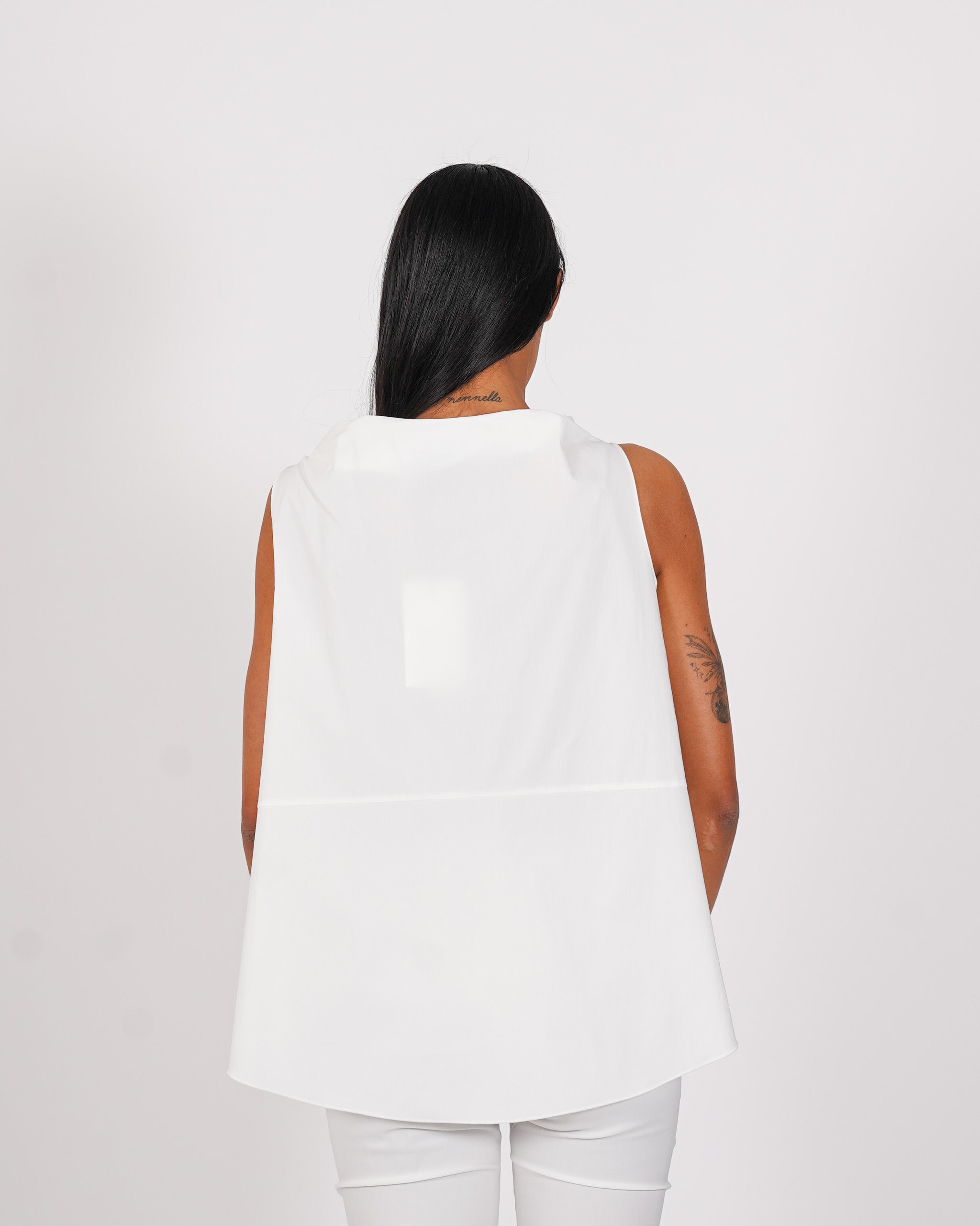 Blusa smanicata in bengalina stretch - Tricella