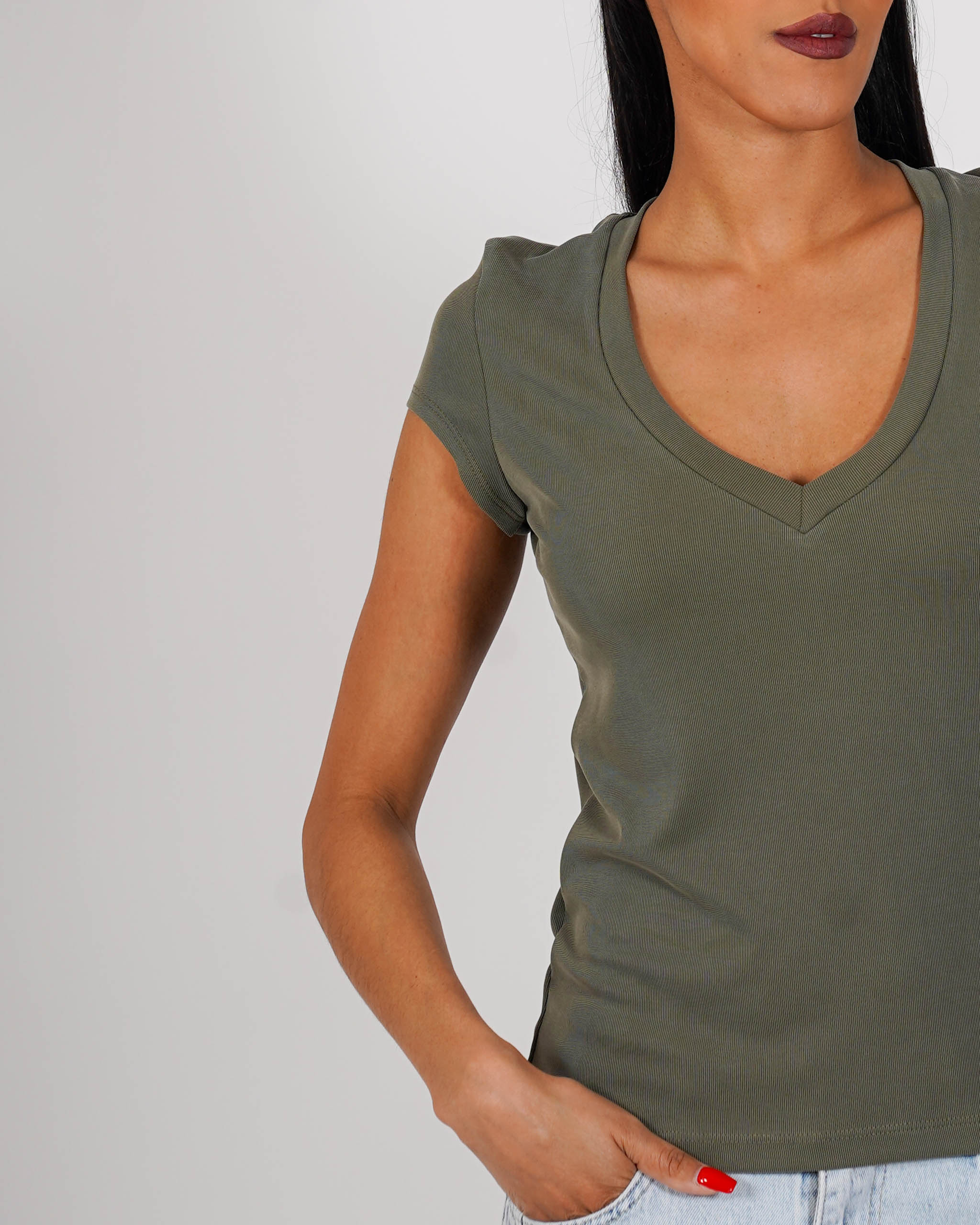 Shirt scollo a v regular fit - Danica