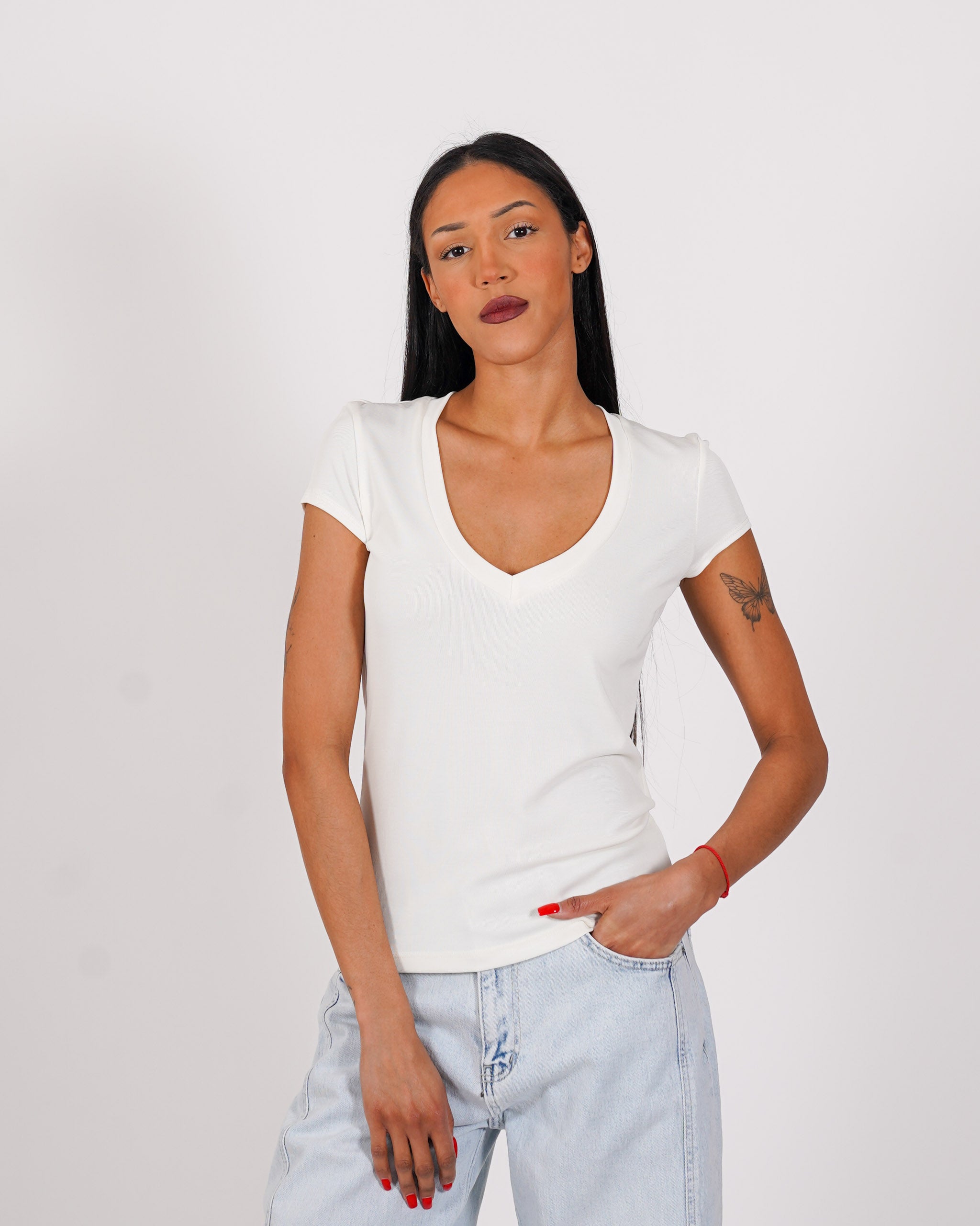 Shirt scollo a v regular fit - Danica