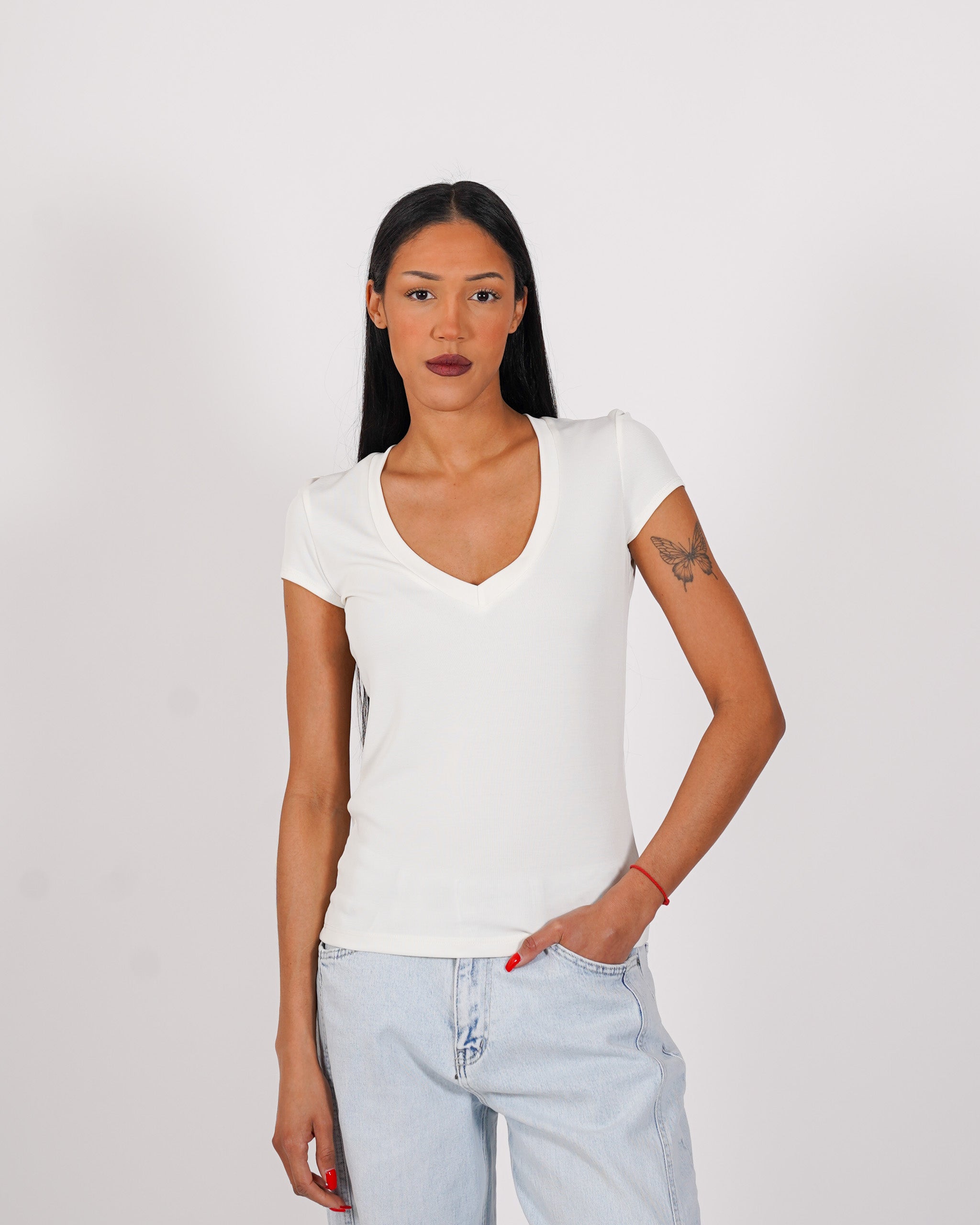 Shirt scollo a v regular fit - Danica