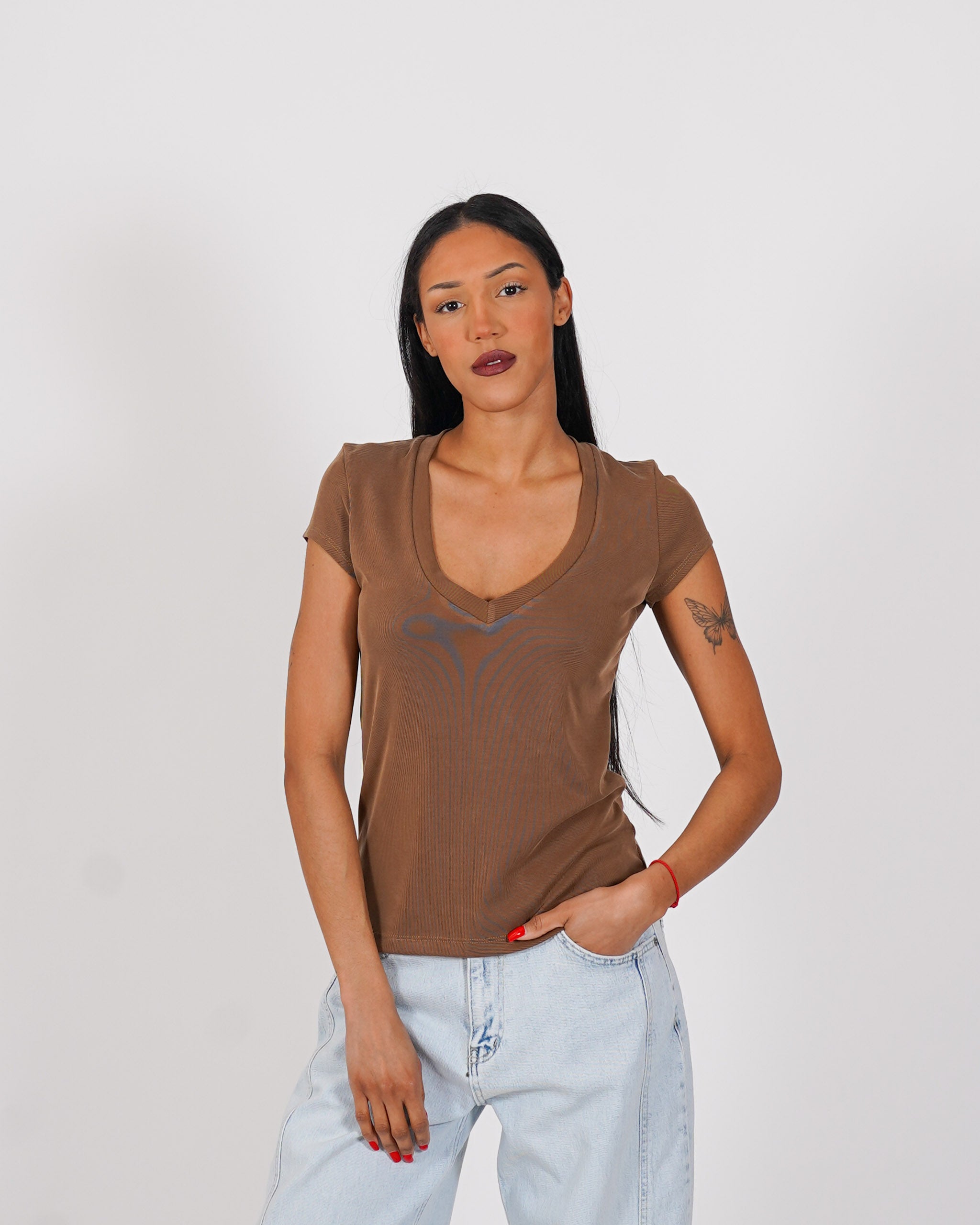 Shirt scollo a v regular fit - Danica