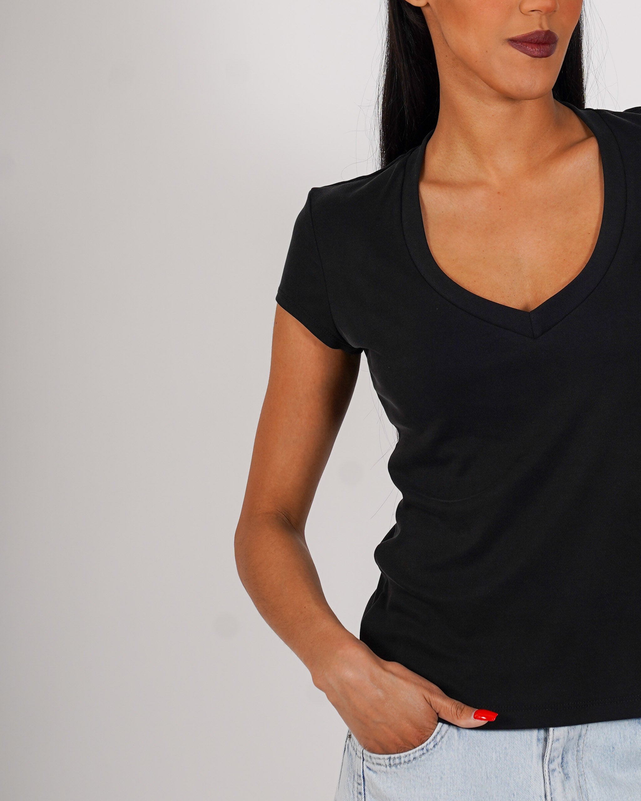 Shirt scollo a v regular fit - Danica