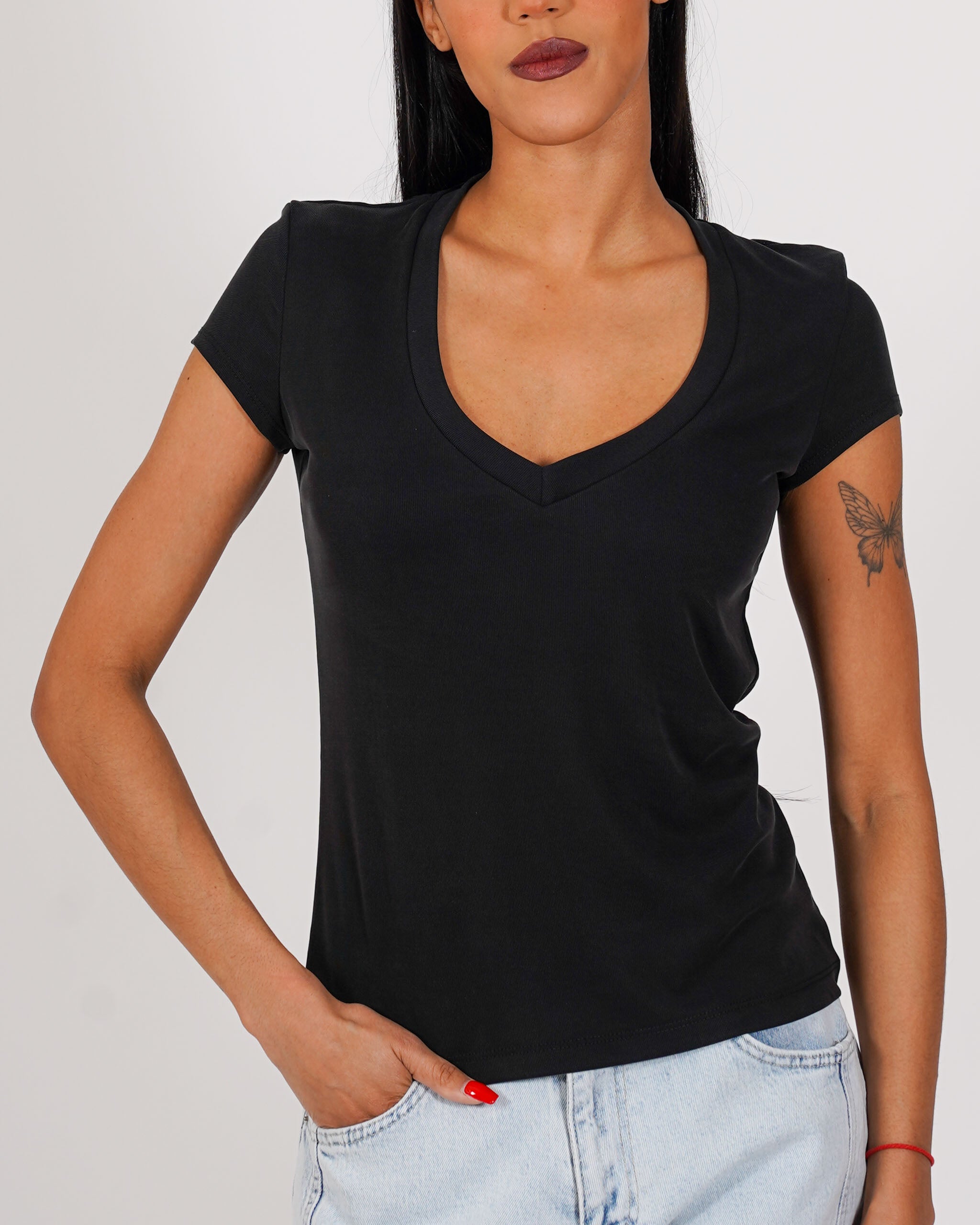 Shirt scollo a v regular fit - Danica