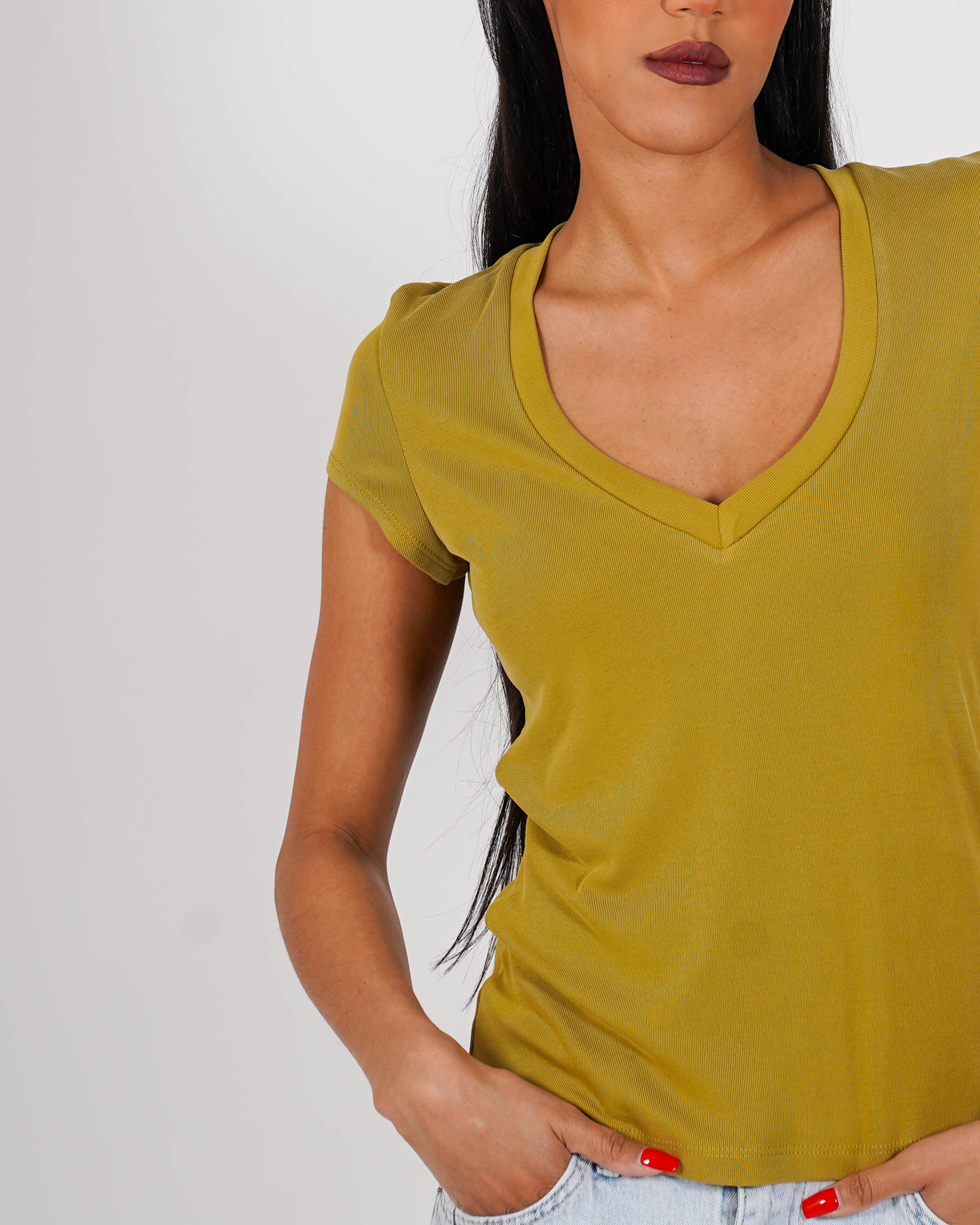 Shirt scollo a v regular fit - Danica