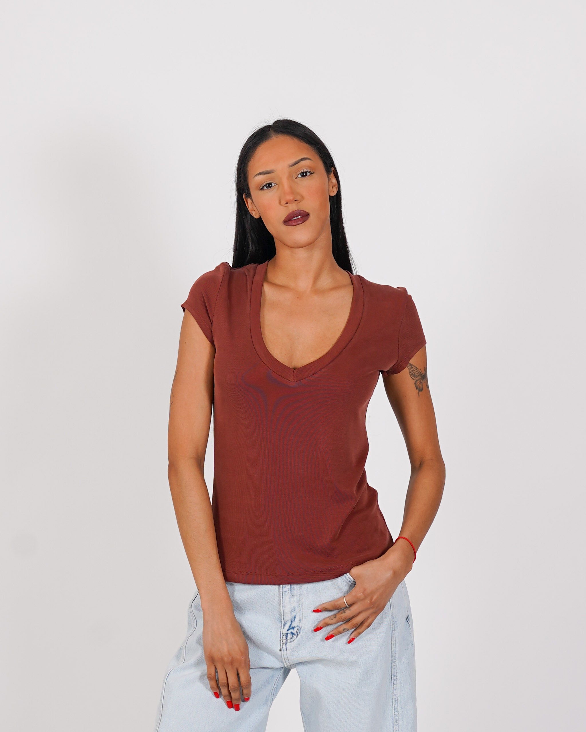 Shirt scollo a v regular fit - Danica