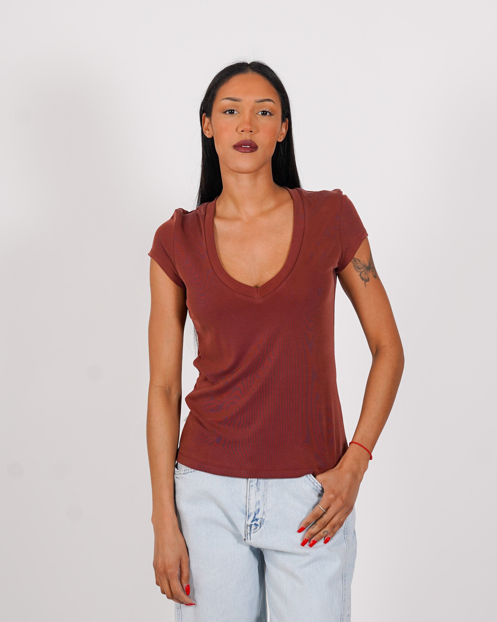 Shirt scollo a v regular fit - Danica