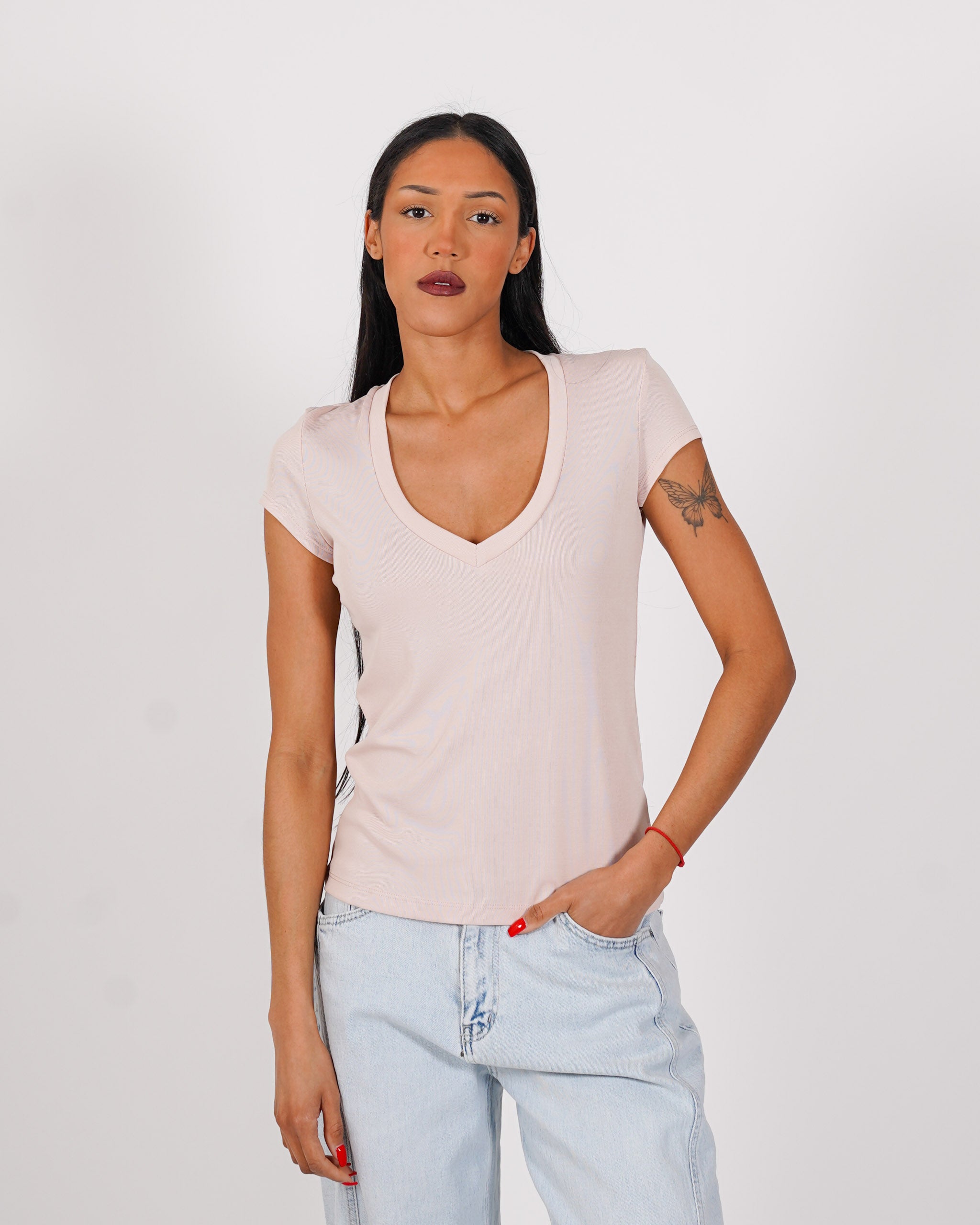 Shirt scollo a v regular fit - Danica