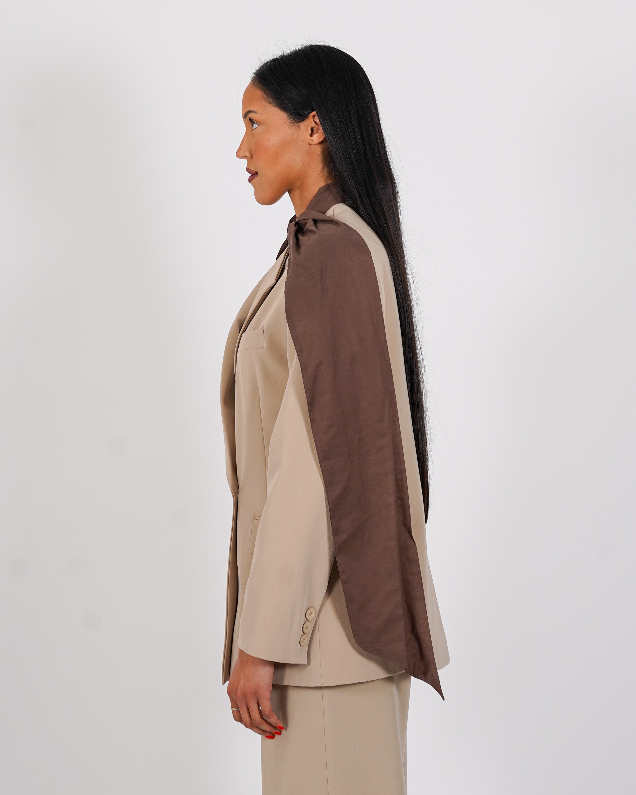 Giacca doppio petto con sciarpa - Urlata