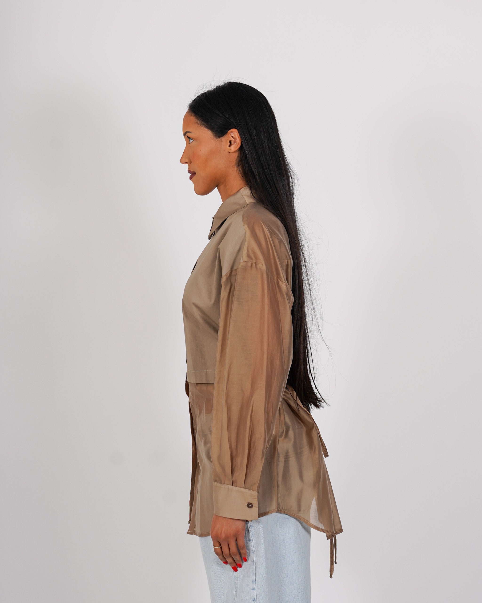 Camicia doppio tessuto con coulisse sul retro - Difesa