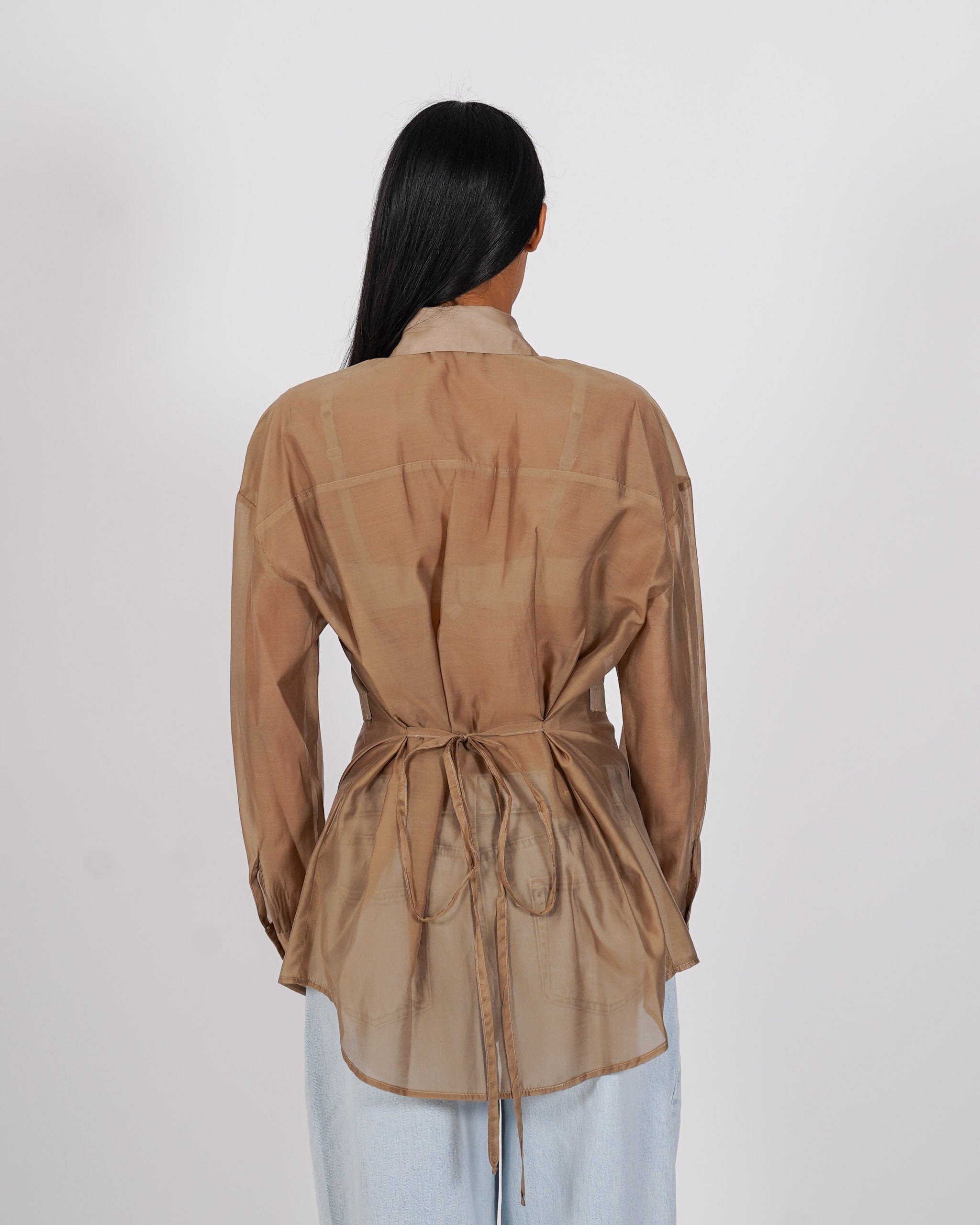 Camicia doppio tessuto con coulisse sul retro - Difesa