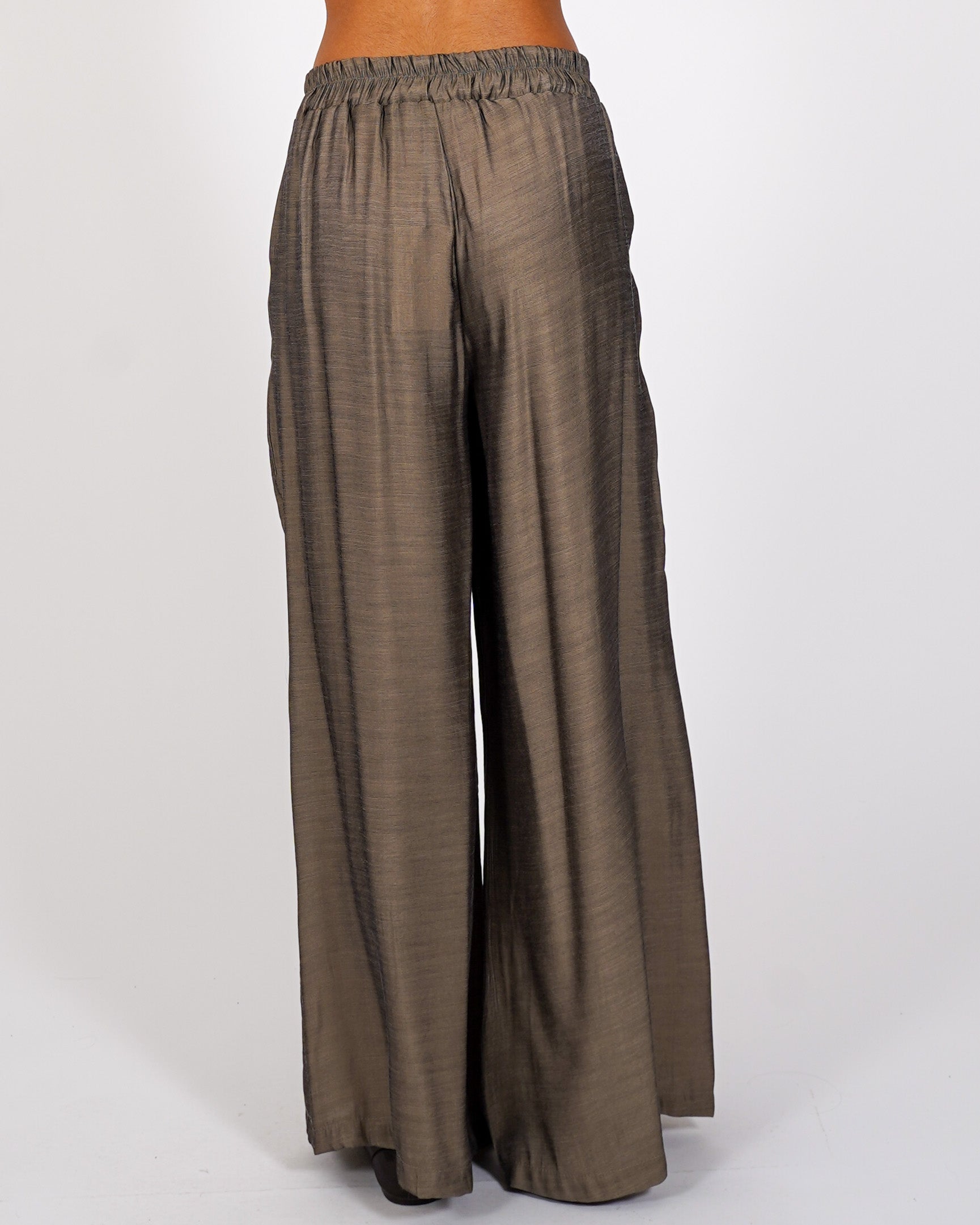 Pantaloni palazzo con pence in tessuto fluido - Kosice