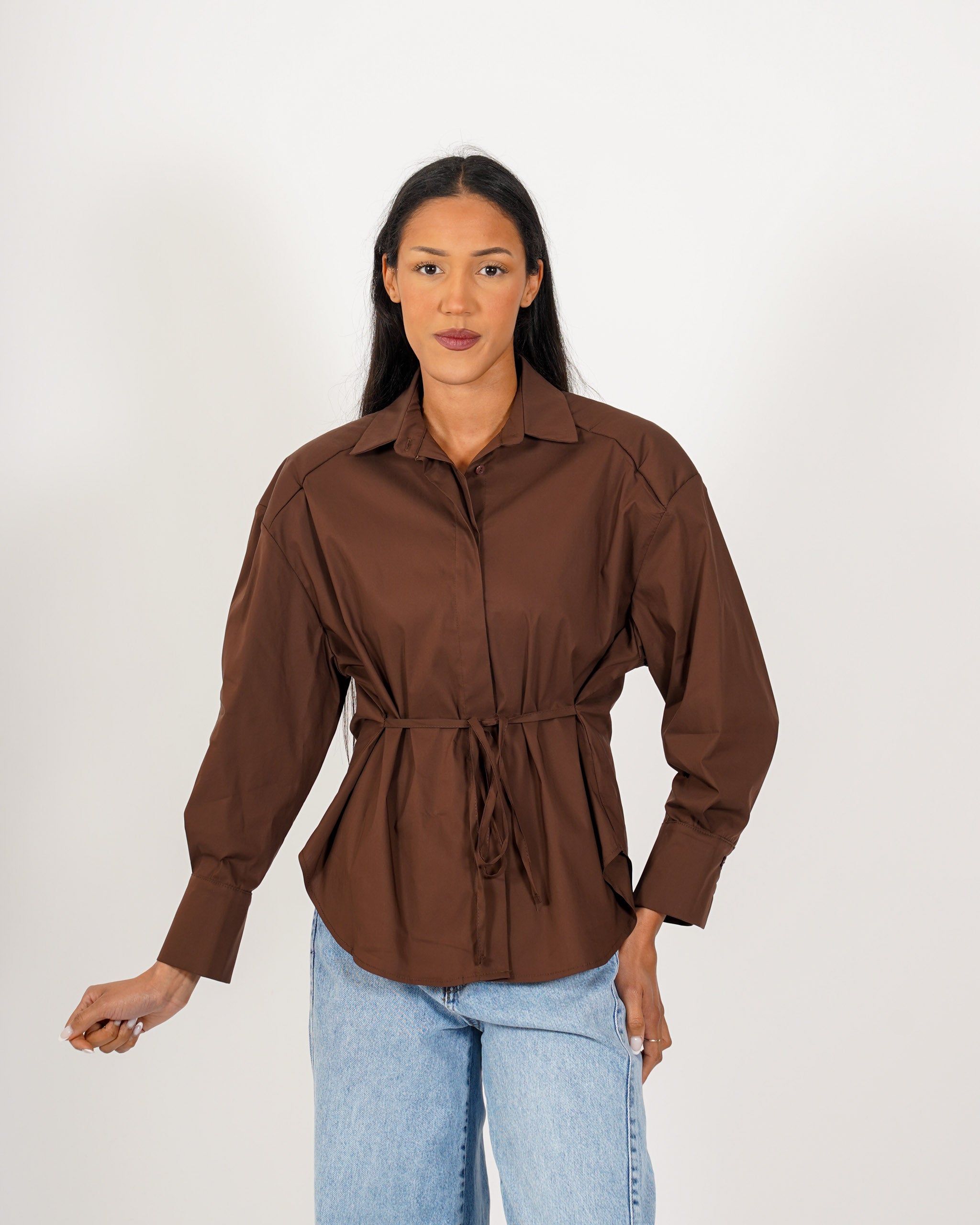 Camicia con coulisse in cotone -  Multipla