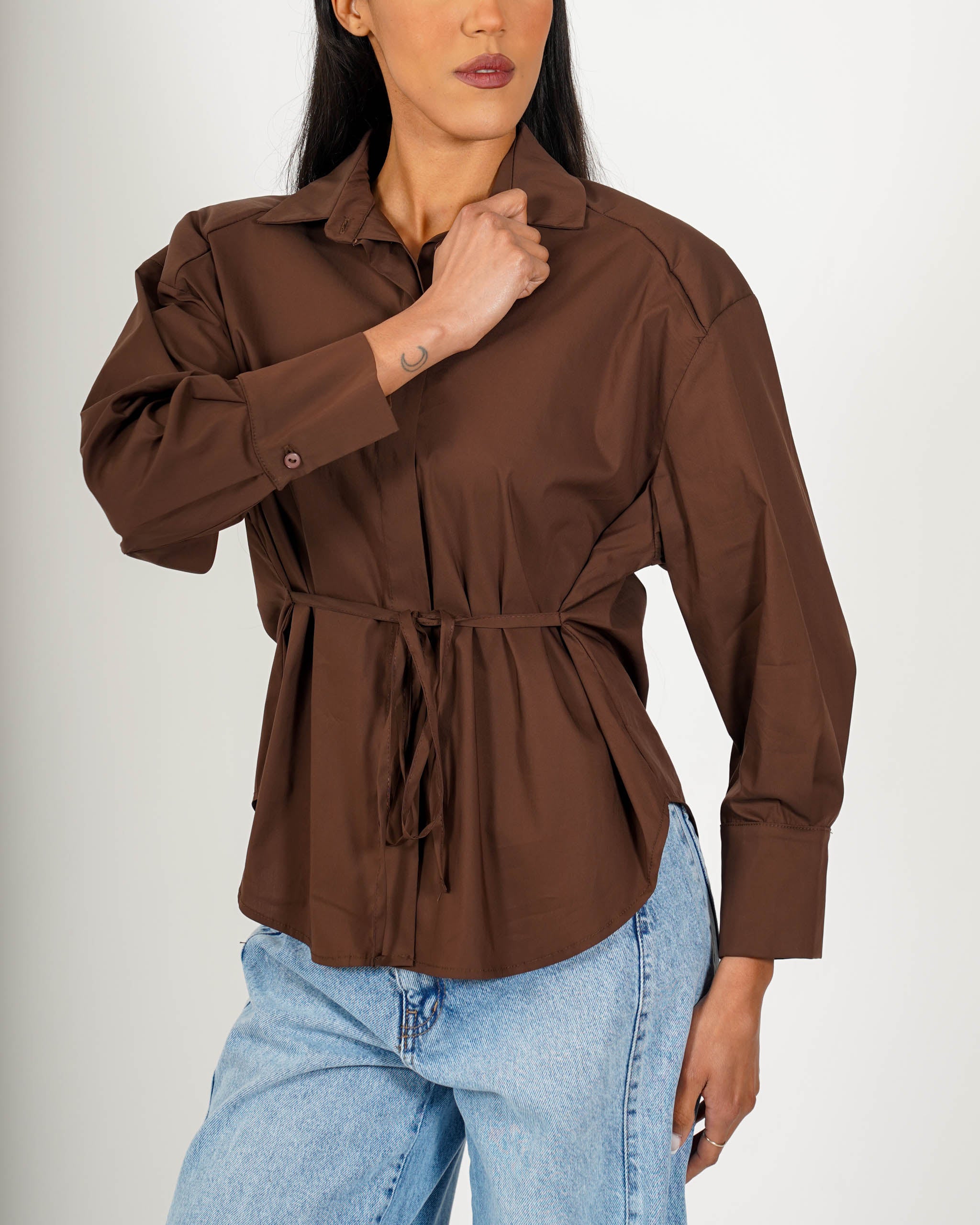 Camicia con coulisse in cotone -  Multipla