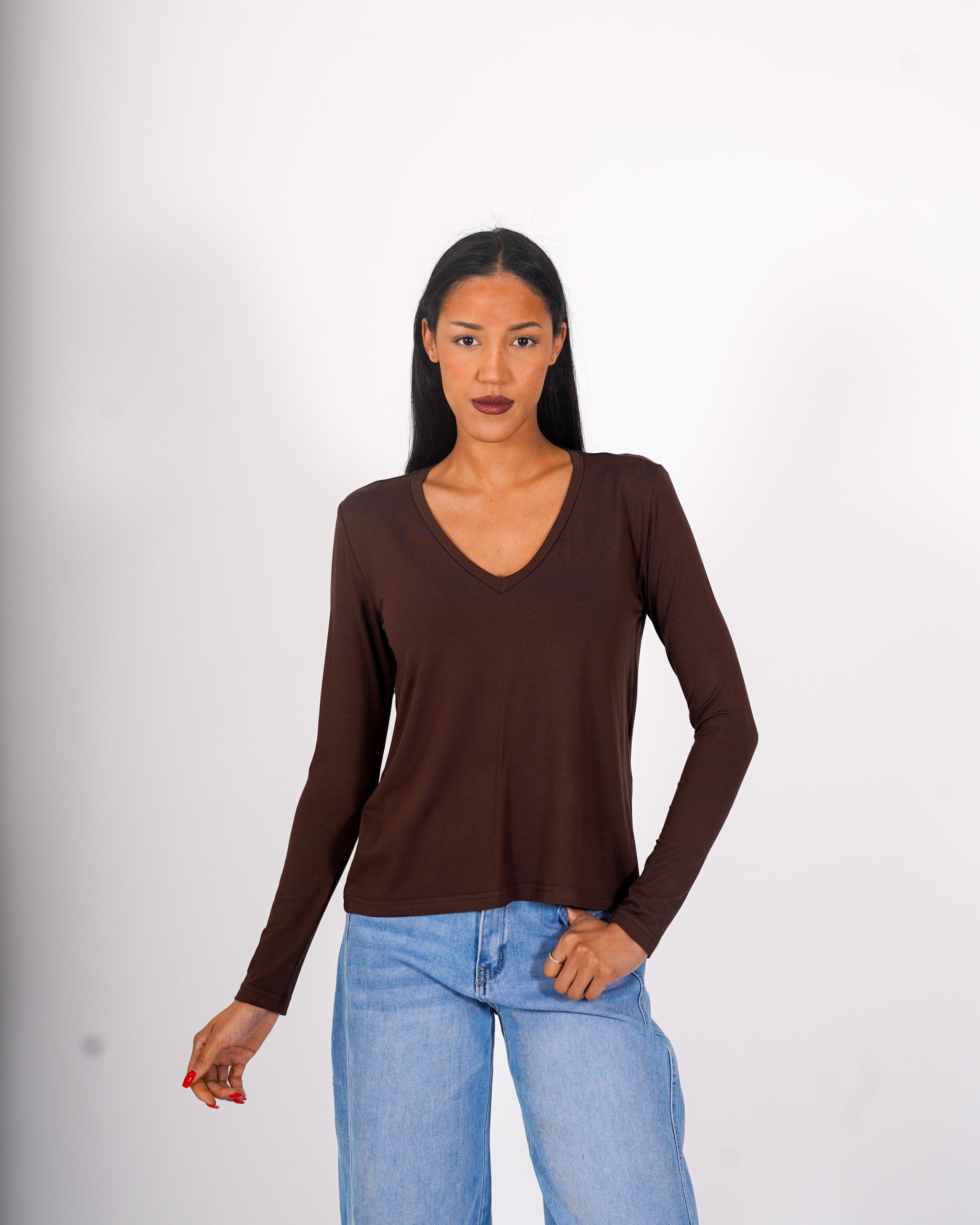 Shirt scollo a v regular fit - Brescia