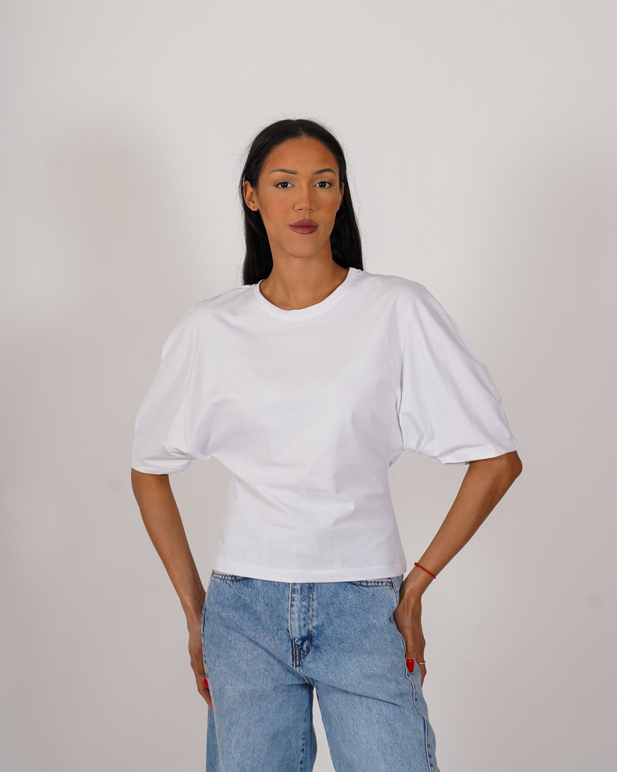 Shirt con mezza manica goffrata - Rullina