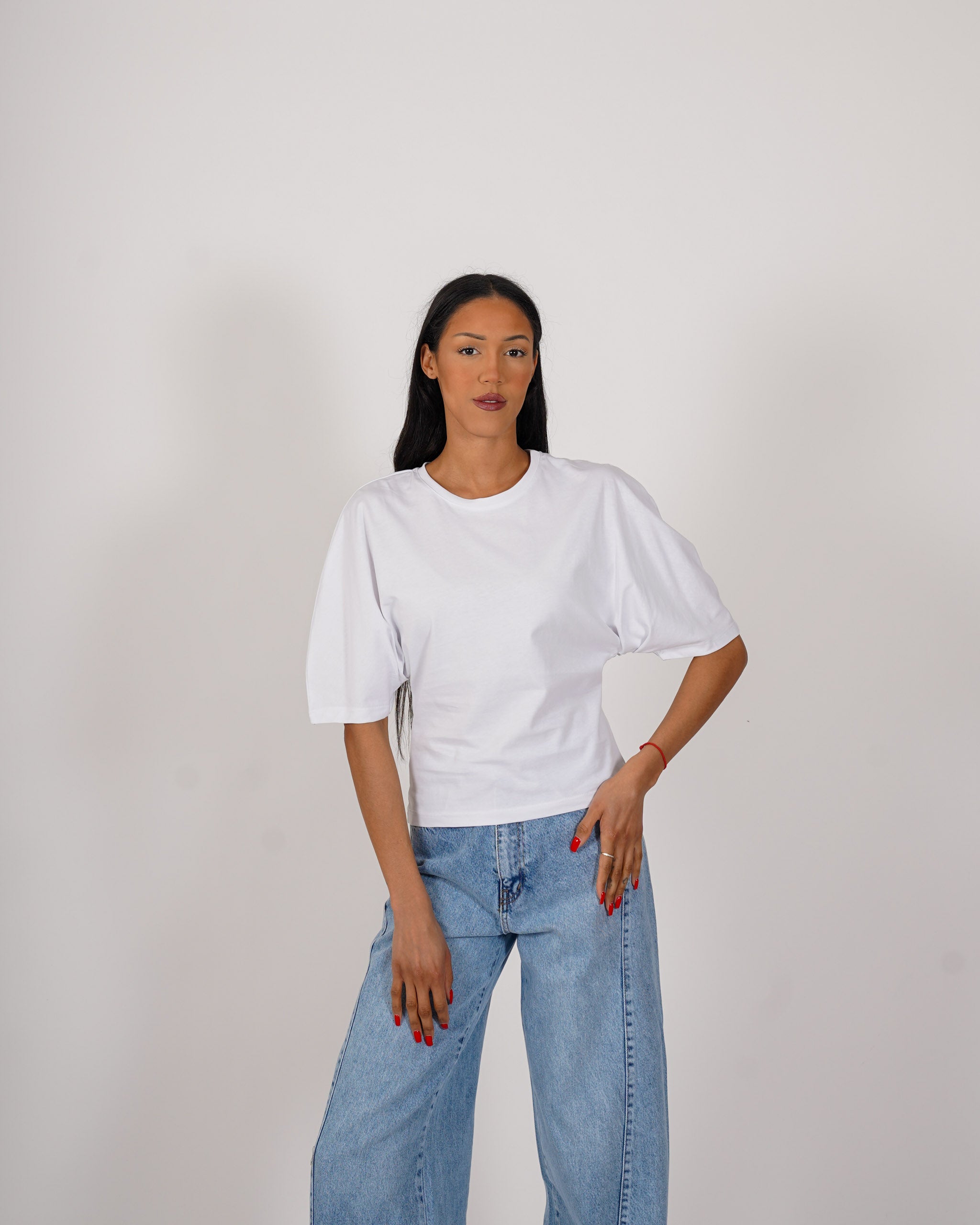 Shirt con mezza manica goffrata - Rullina