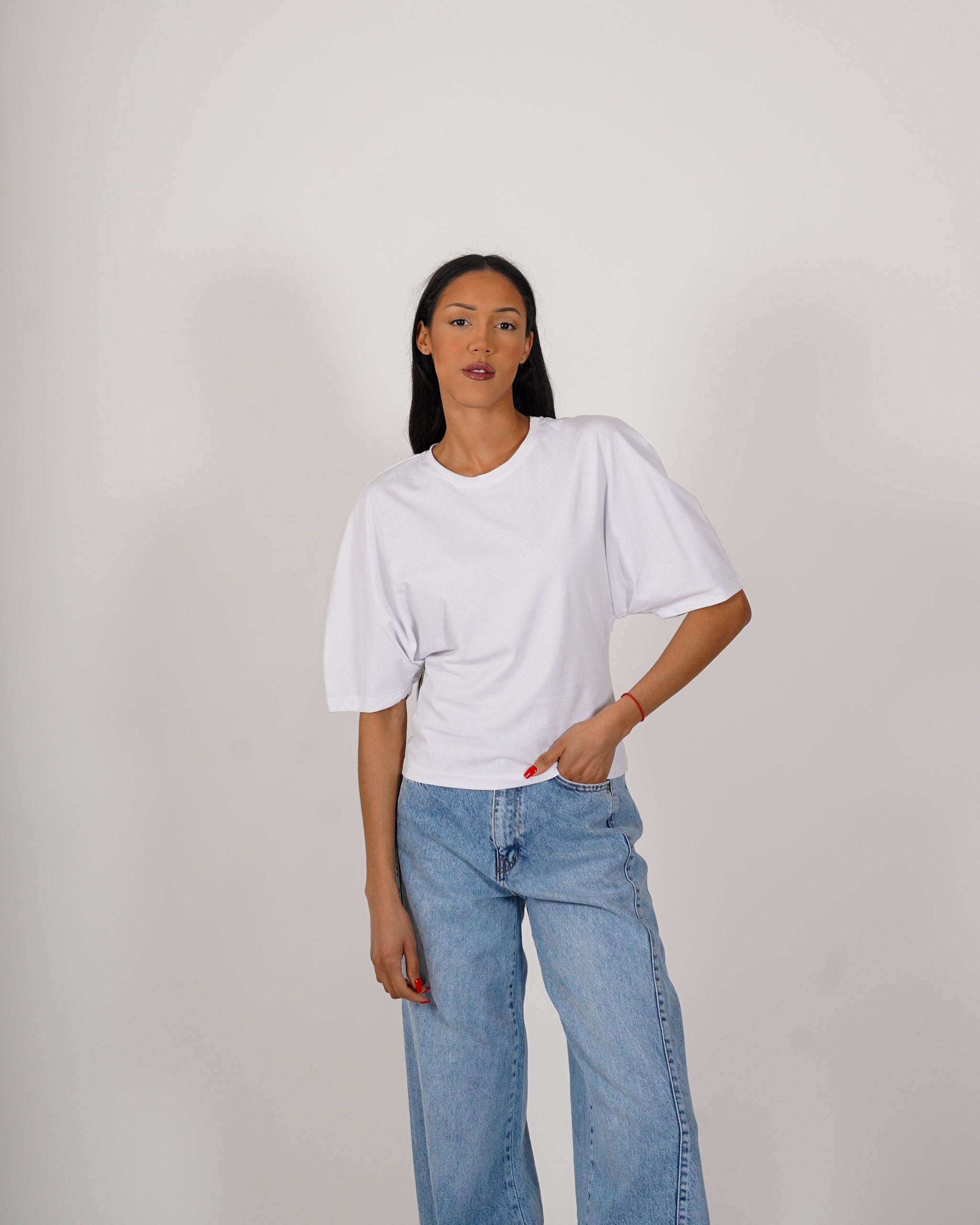 Shirt con mezza manica goffrata - Rullina