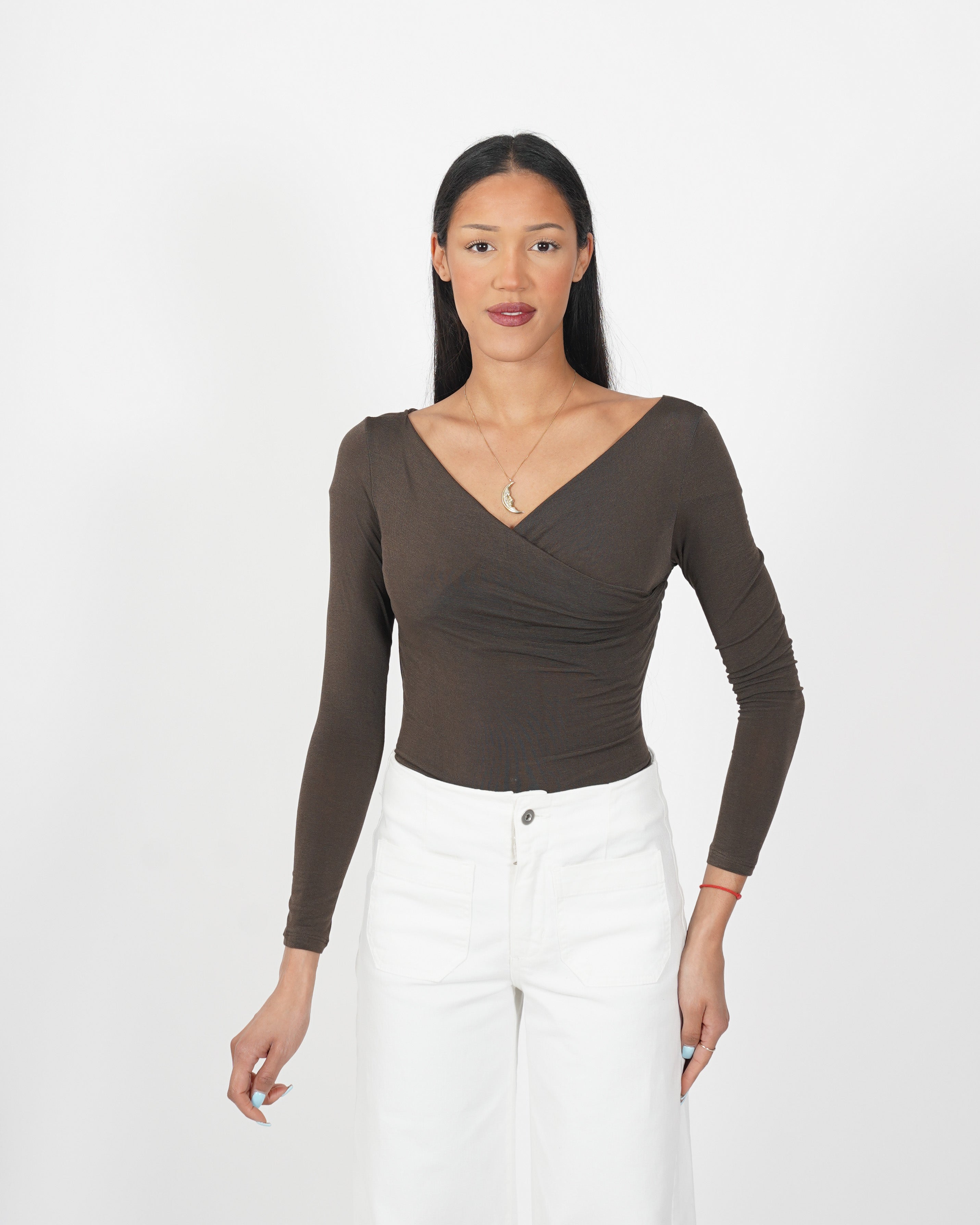 Shirt ad incrocio in misto seta - Zanetta