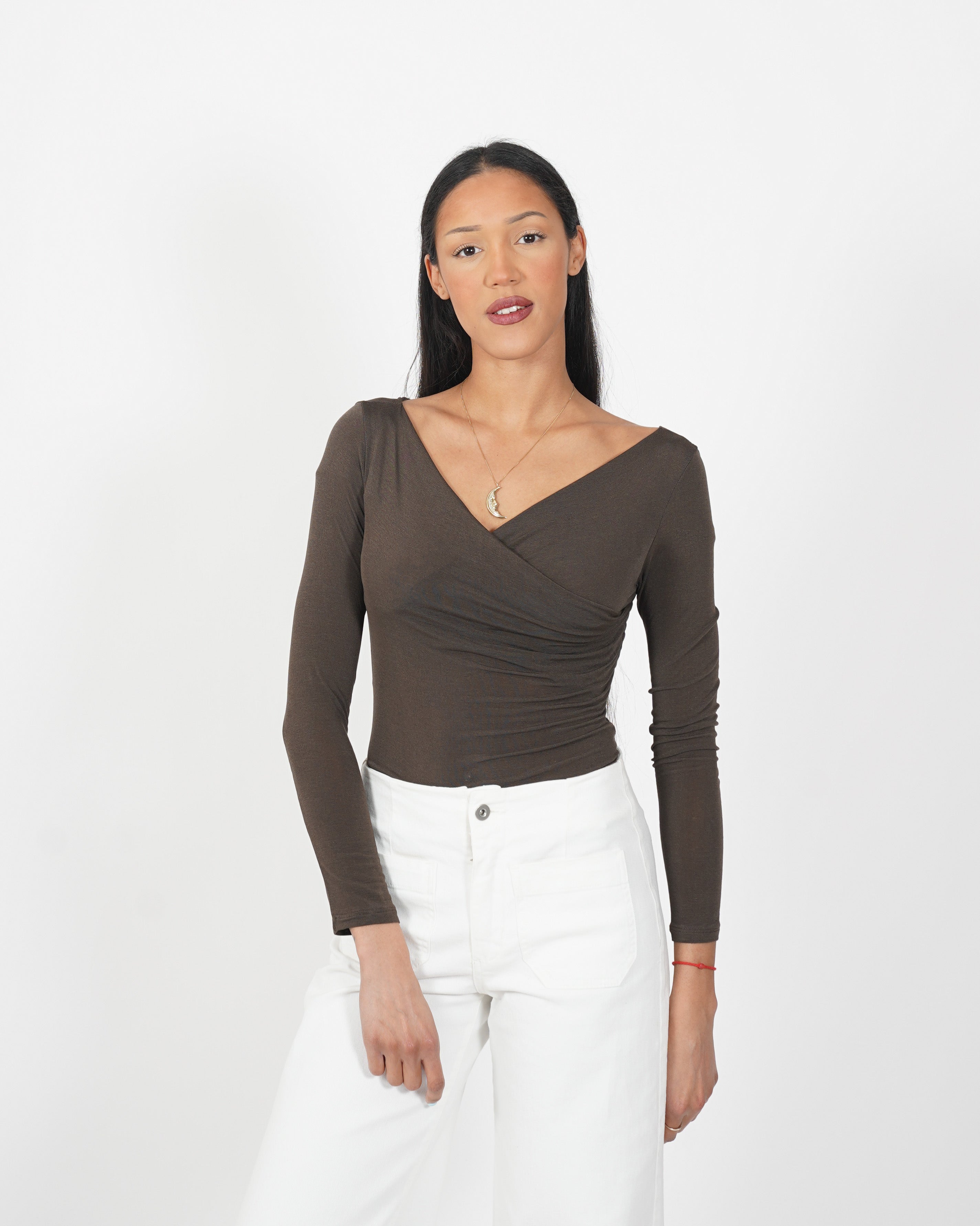 Shirt ad incrocio in misto seta - Zanetta