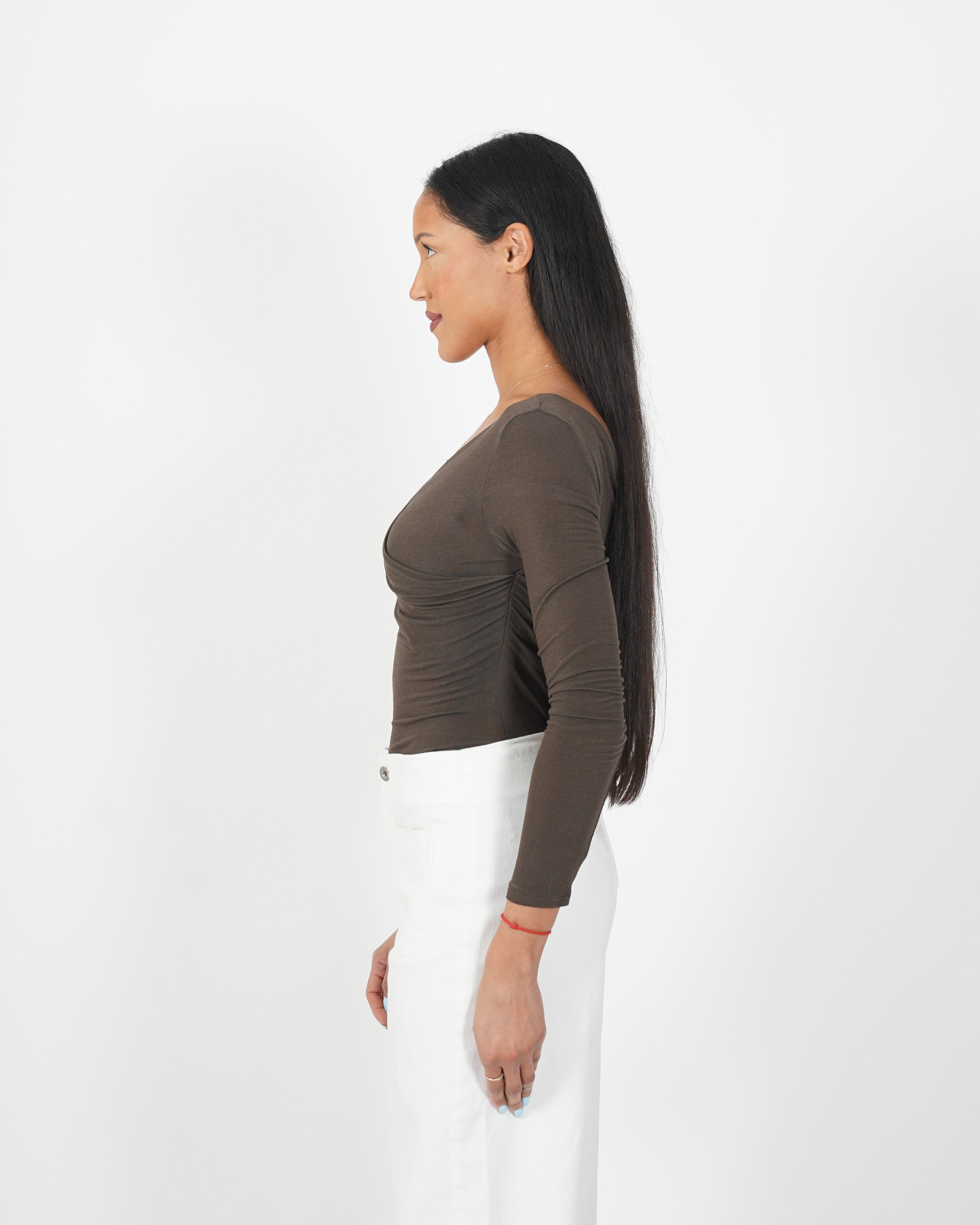 Shirt ad incrocio in misto seta - Zanetta