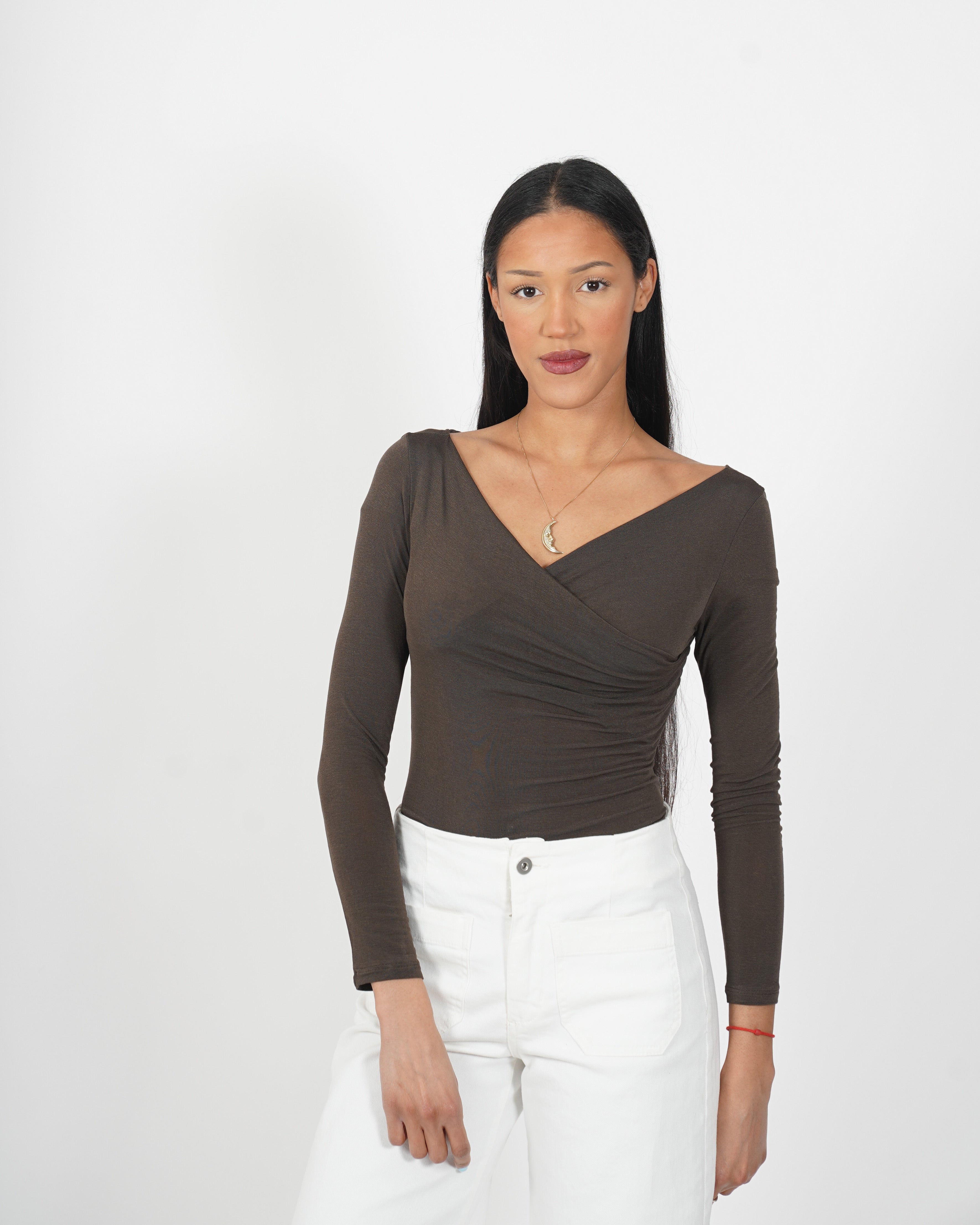 Shirt ad incrocio in misto seta - Zanetta