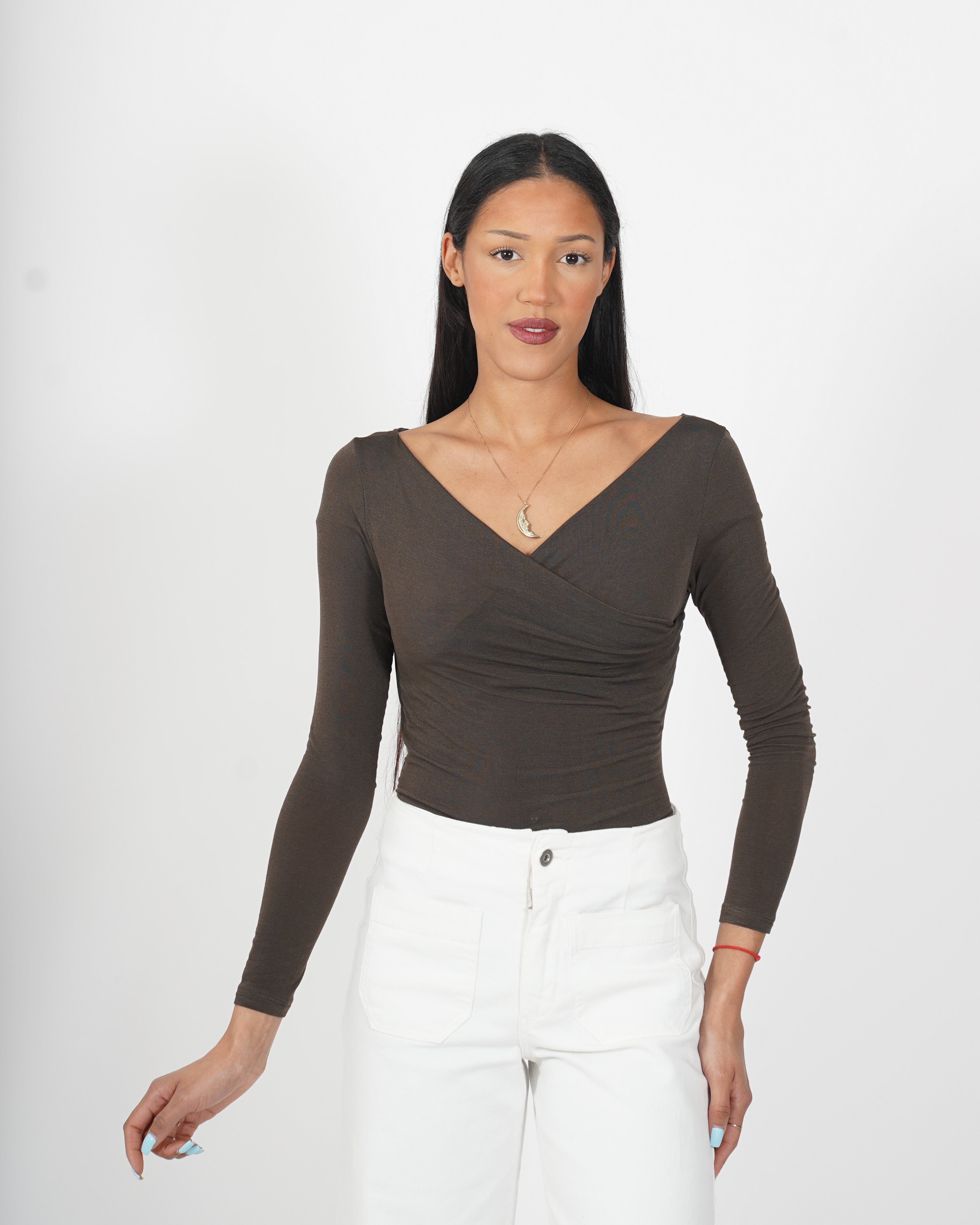 Shirt ad incrocio in misto seta - Zanetta