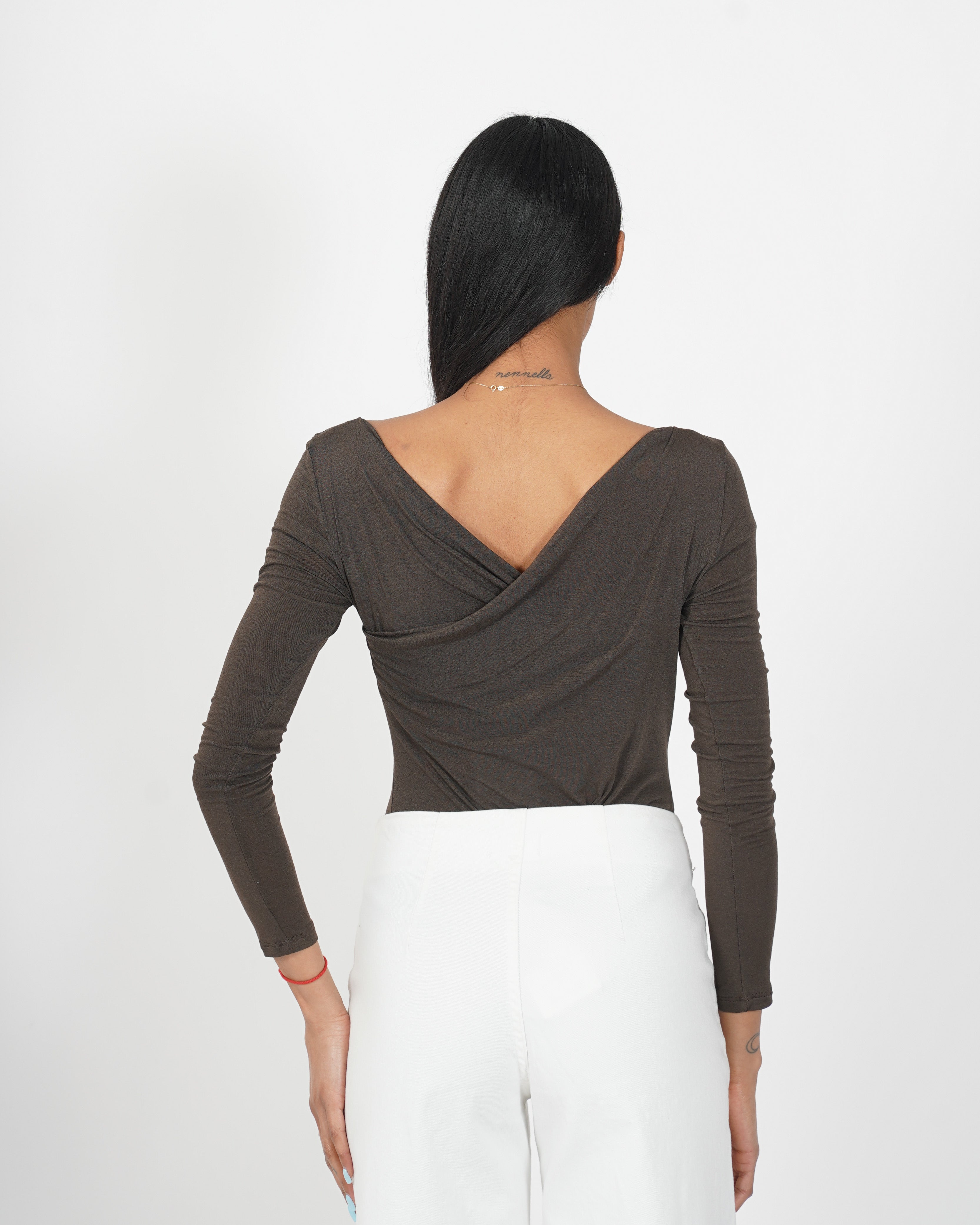 Shirt ad incrocio in misto seta - Zanetta