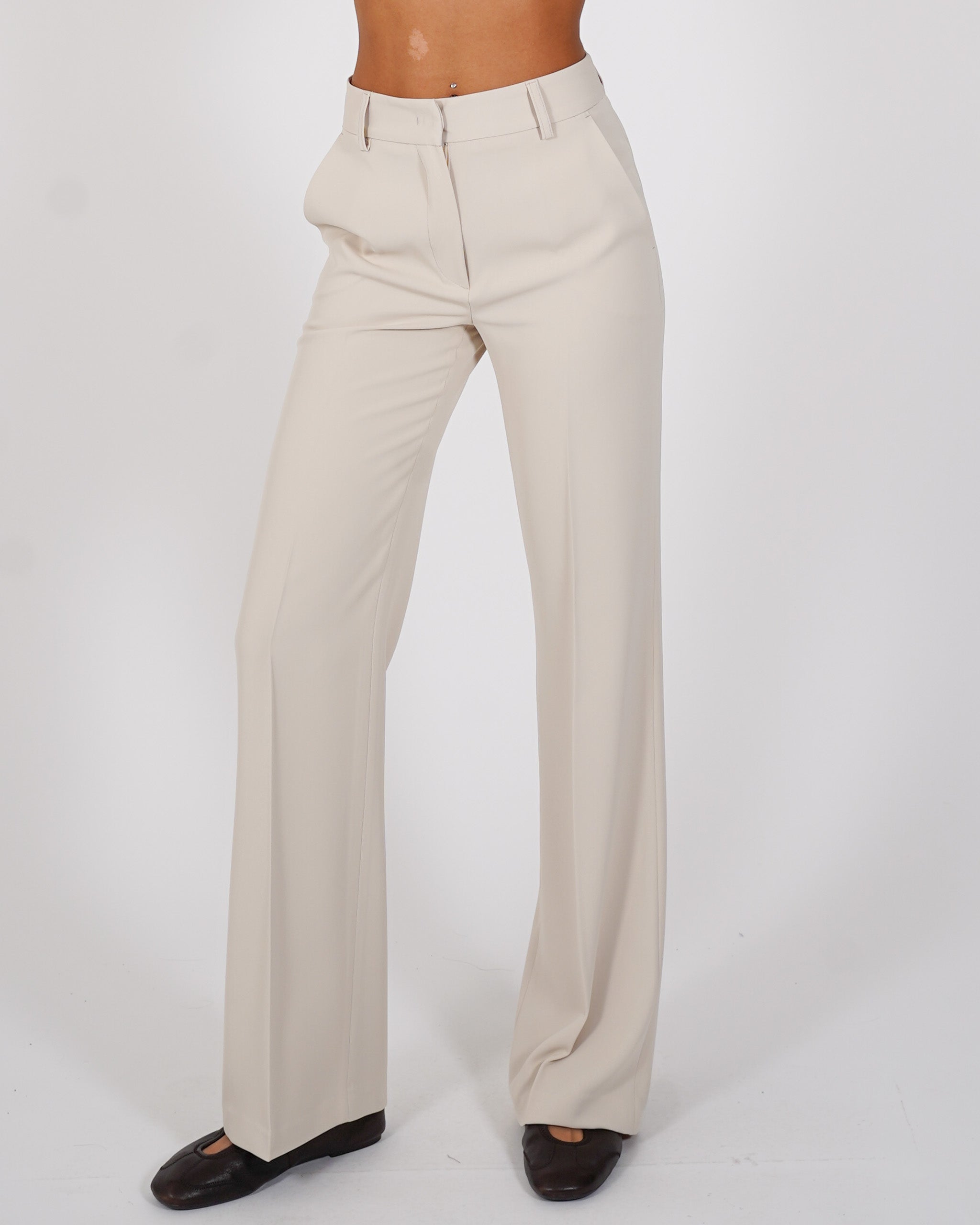 Pantaloni palazzo vita alta - Piegata