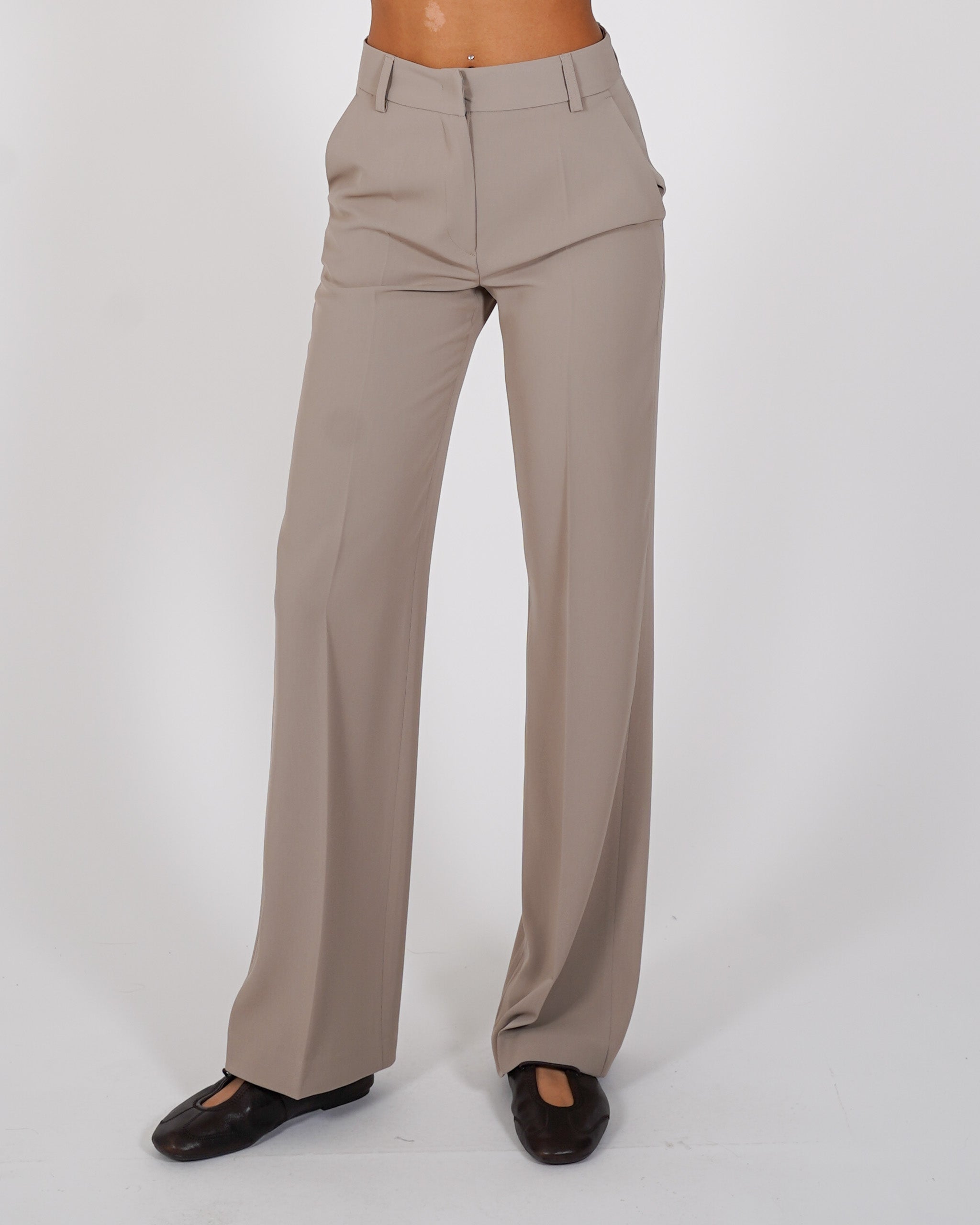 Pantaloni palazzo vita alta - Piegata