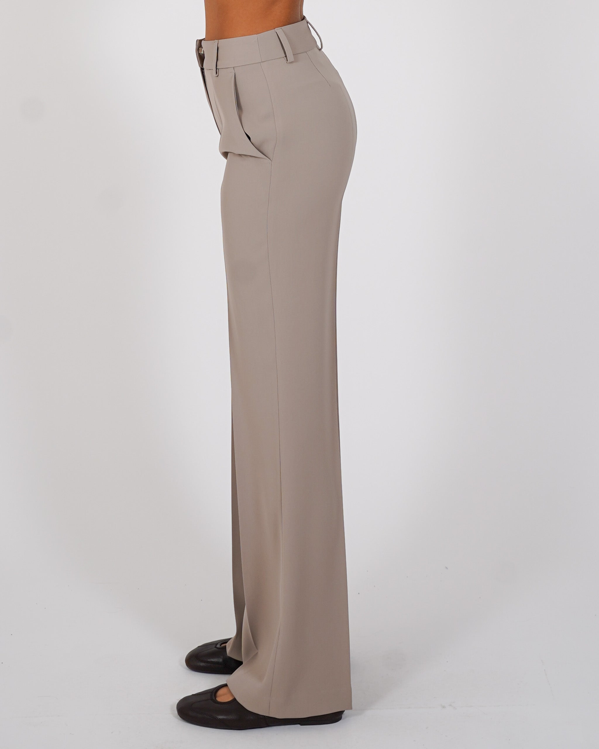 Pantaloni palazzo vita alta - Piegata