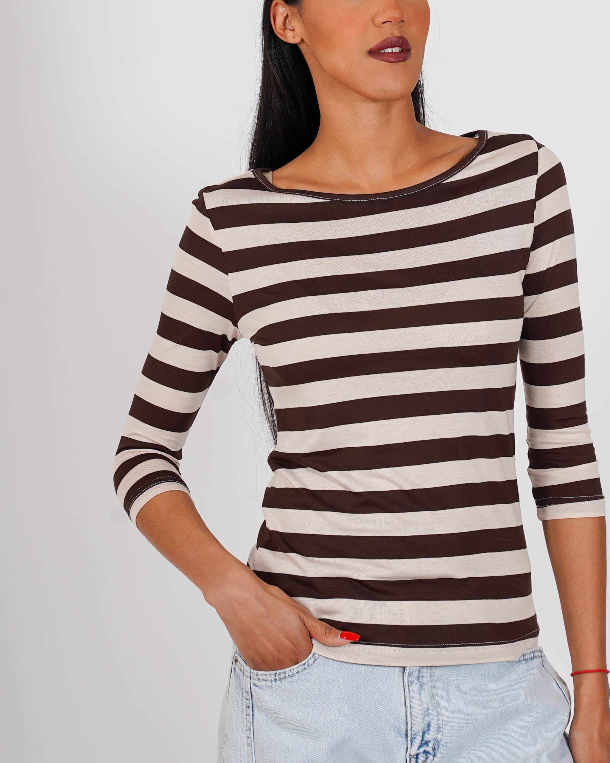 Shirt girocollo rigata regular fit - Vienna