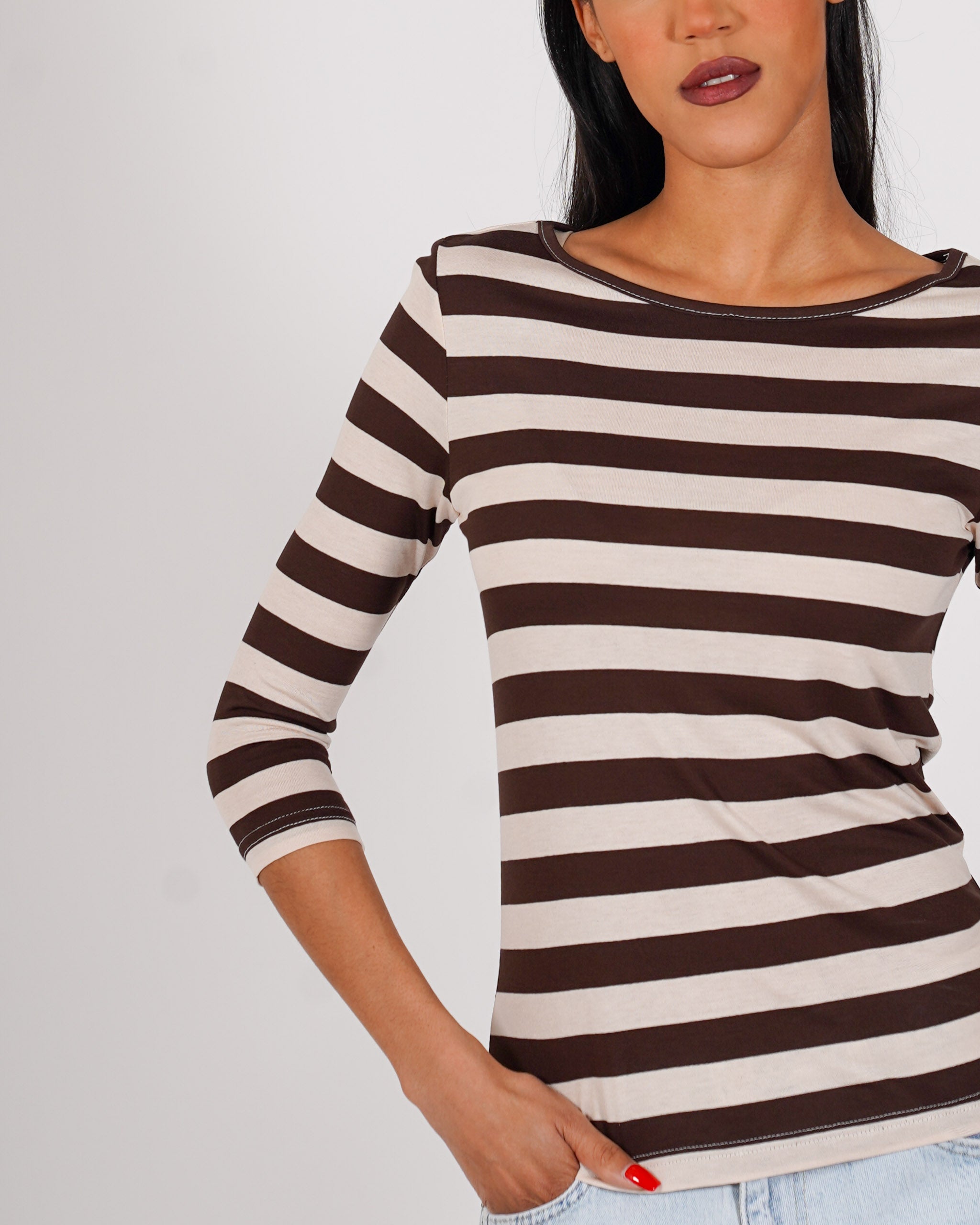 Shirt girocollo rigata regular fit - Vienna